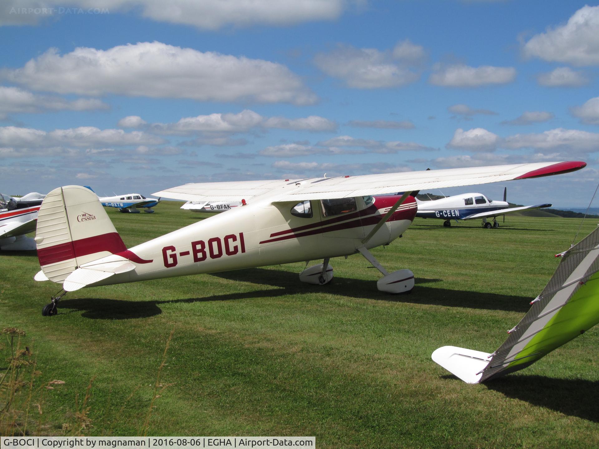 G-BOCI, 1950 Cessna 140A C/N 15497, in line up
