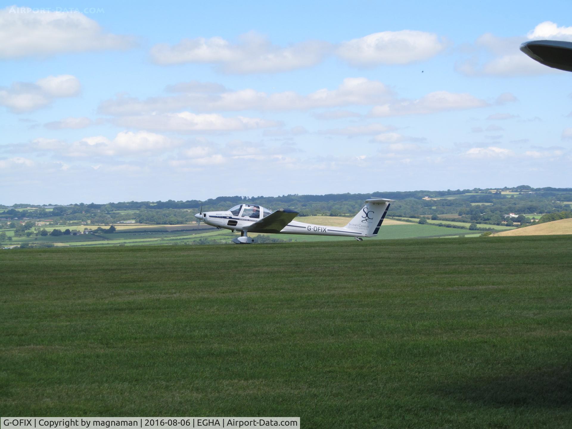 G-OFIX, 1985 Grob G-109B C/N 6394, just landing