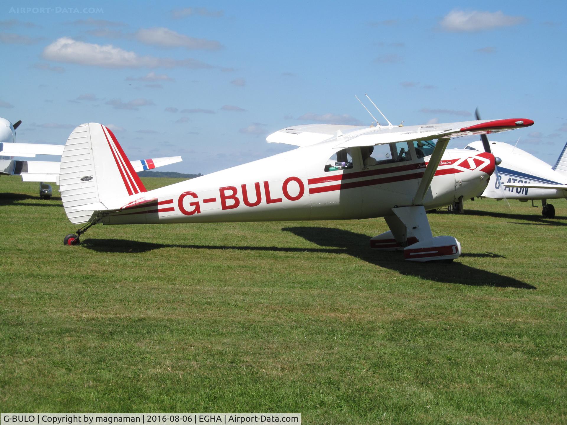 G-BULO, 1946 Luscombe 8F Silvaire C/N 4216, at fly in