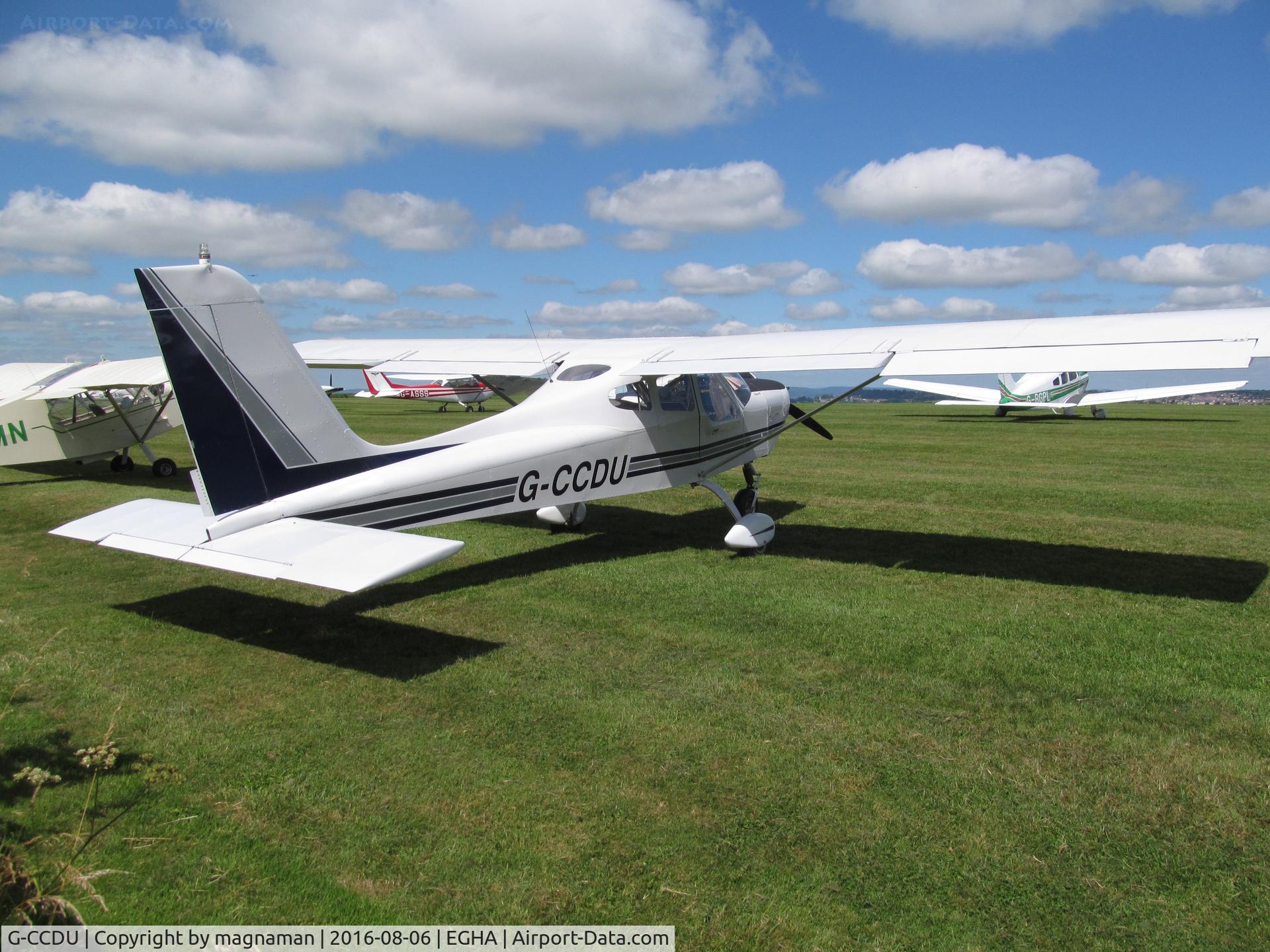 G-CCDU, 2003 Tecnam P-92EM Echo C/N PFA 318-13721, in line up on grass