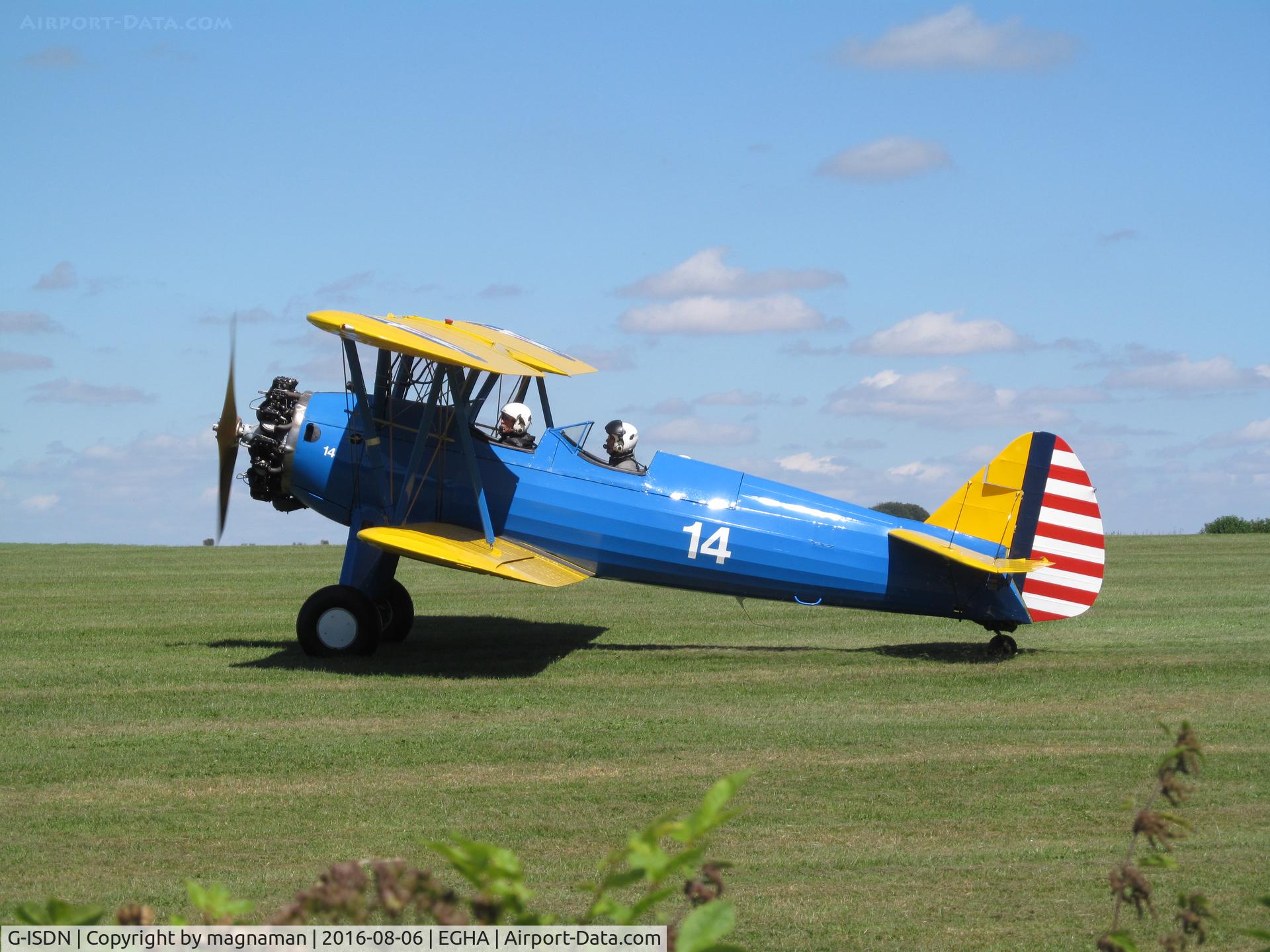 G-ISDN, 1941 Boeing N2S-3 Kaydet C/N 75-1263, nice colours but not original