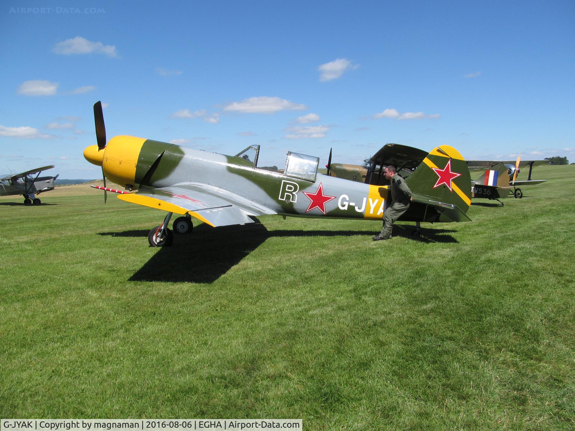 G-JYAK, 1985 Yakovlev Yak-50 C/N 853001, parking up
