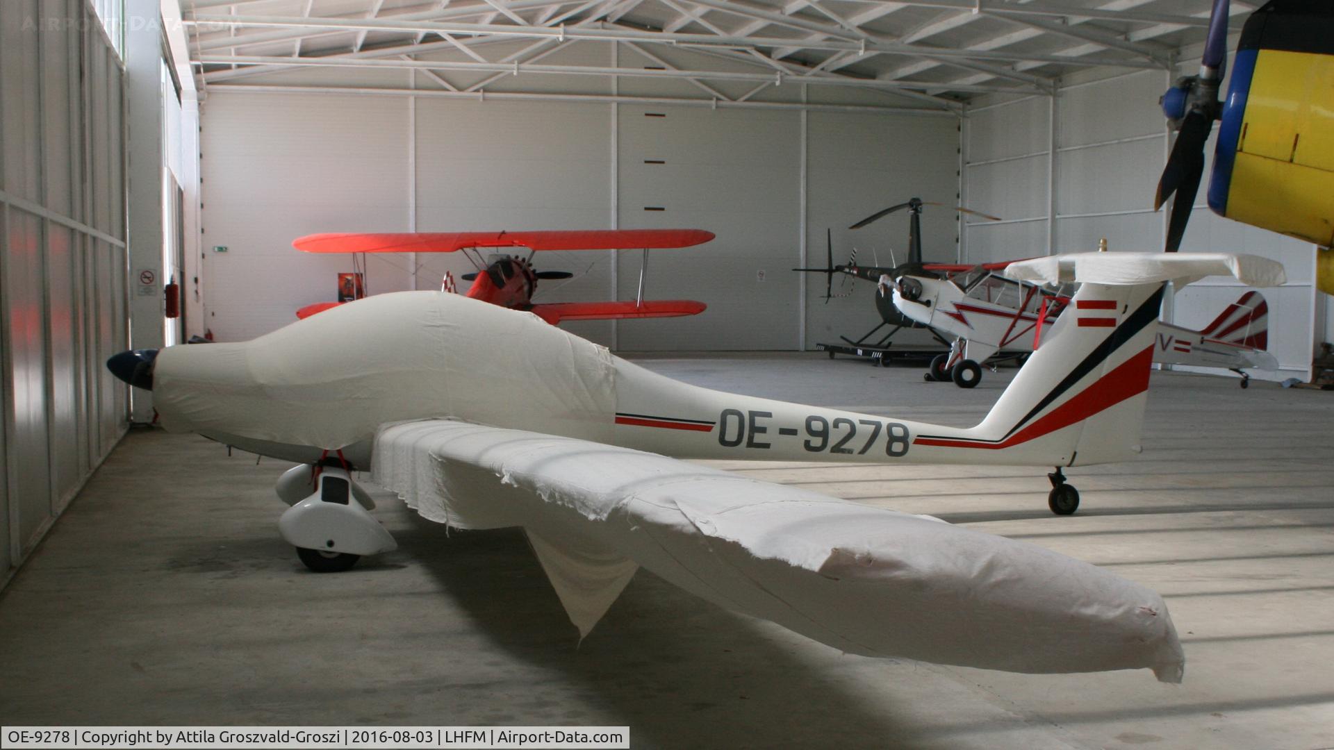 OE-9278, Hoffmann H-36 Dimona C/N 36221, Fertoszentmiklós, Meidl-Airport, Hungary