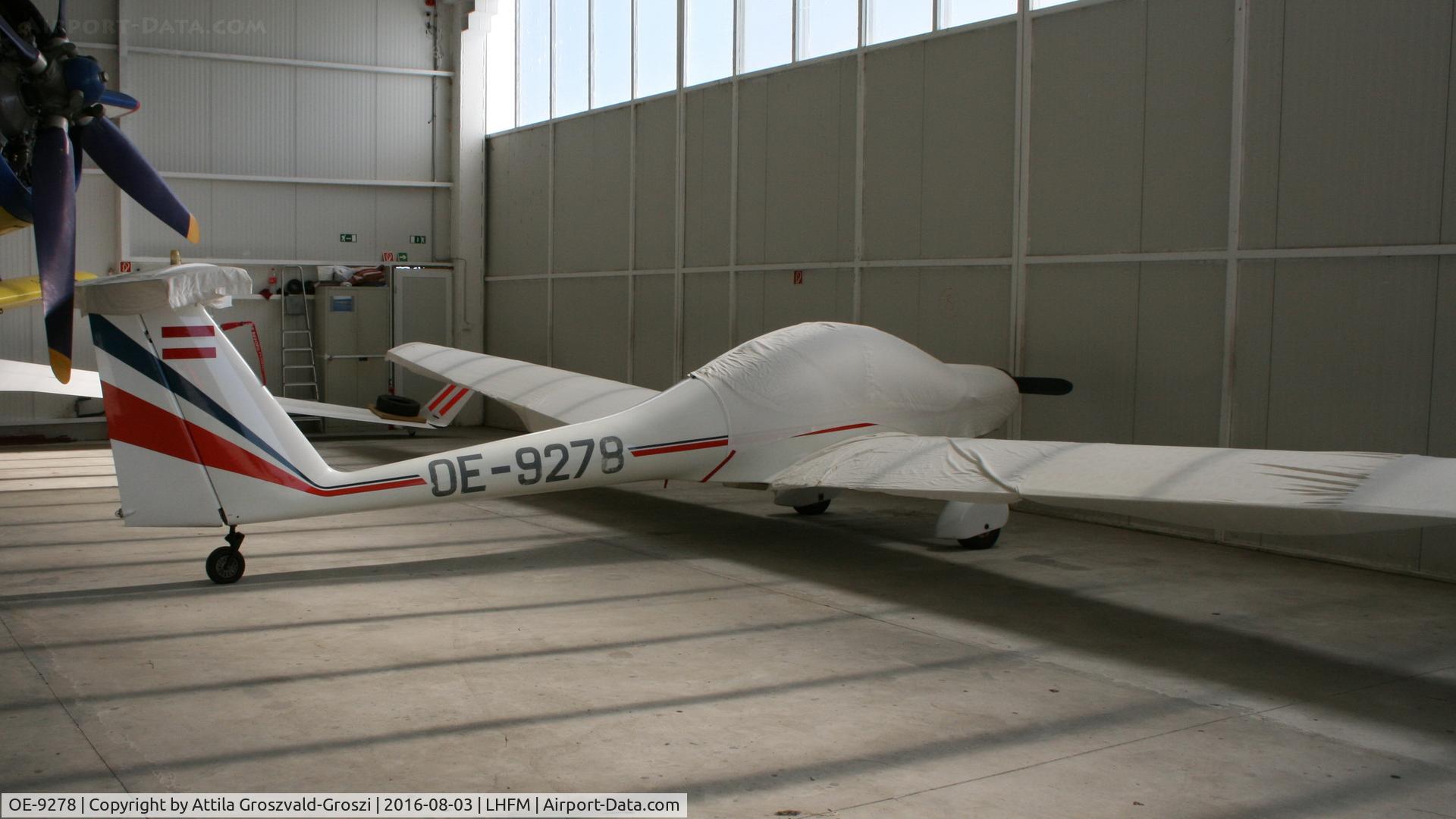 OE-9278, Hoffmann H-36 Dimona C/N 36221, Fertoszentmiklós, Meidl-Airport, Hungary