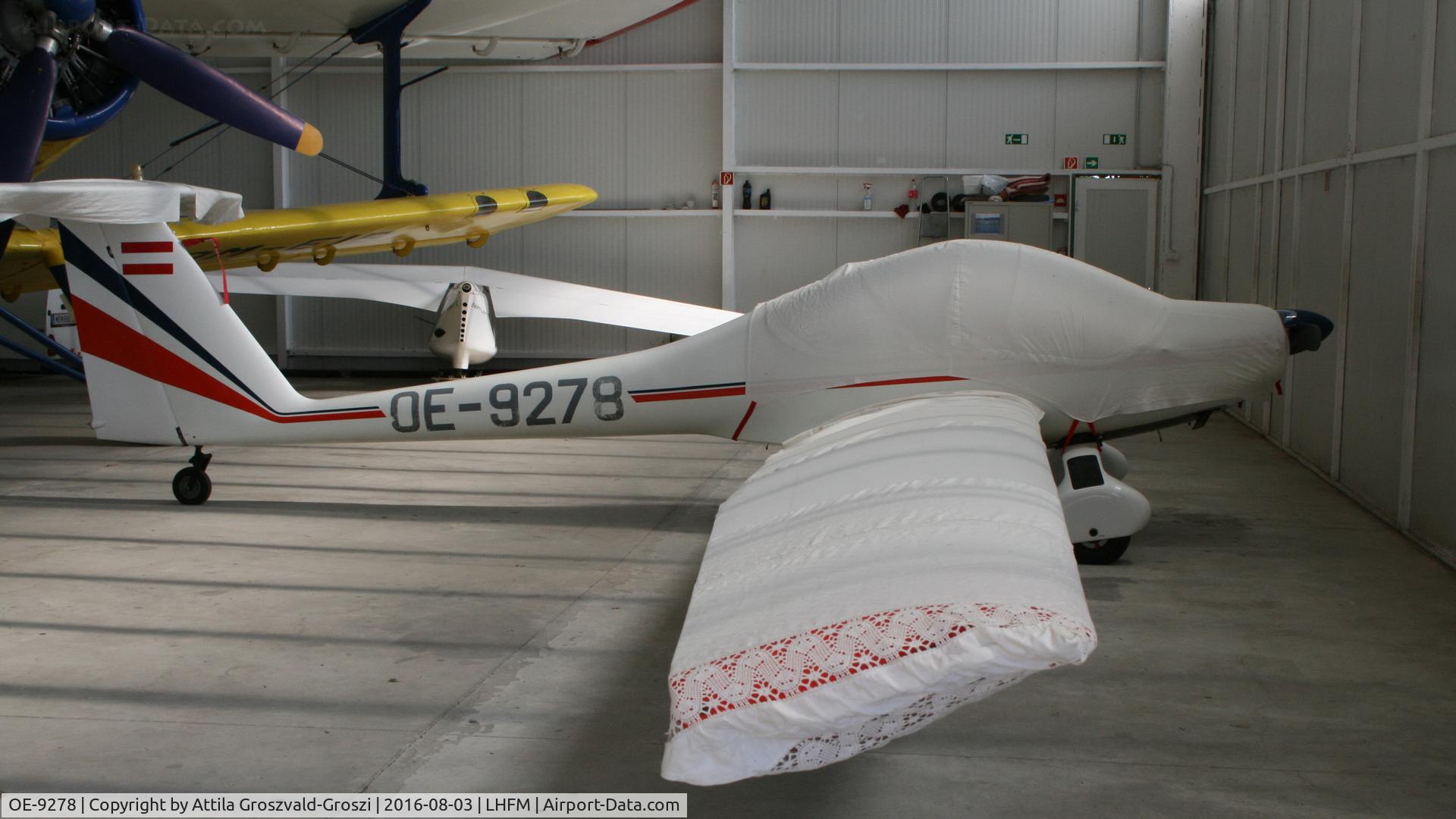 OE-9278, Hoffmann H-36 Dimona C/N 36221, Fertoszentmiklós, Meidl-Airport, Hungary