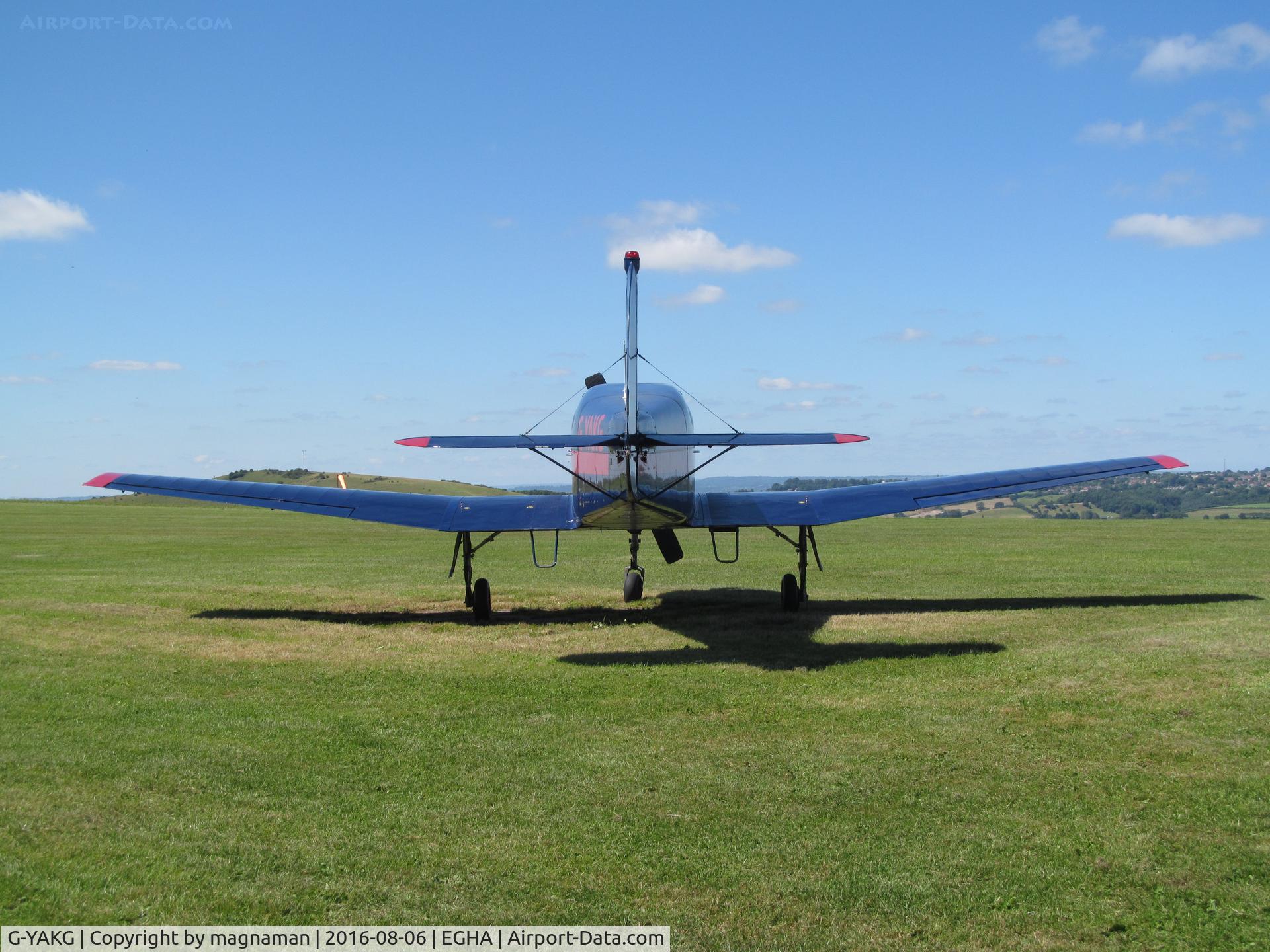 G-YAKG, 1979 Yakovlev Yak-18T C/N 22202034023, behind yak