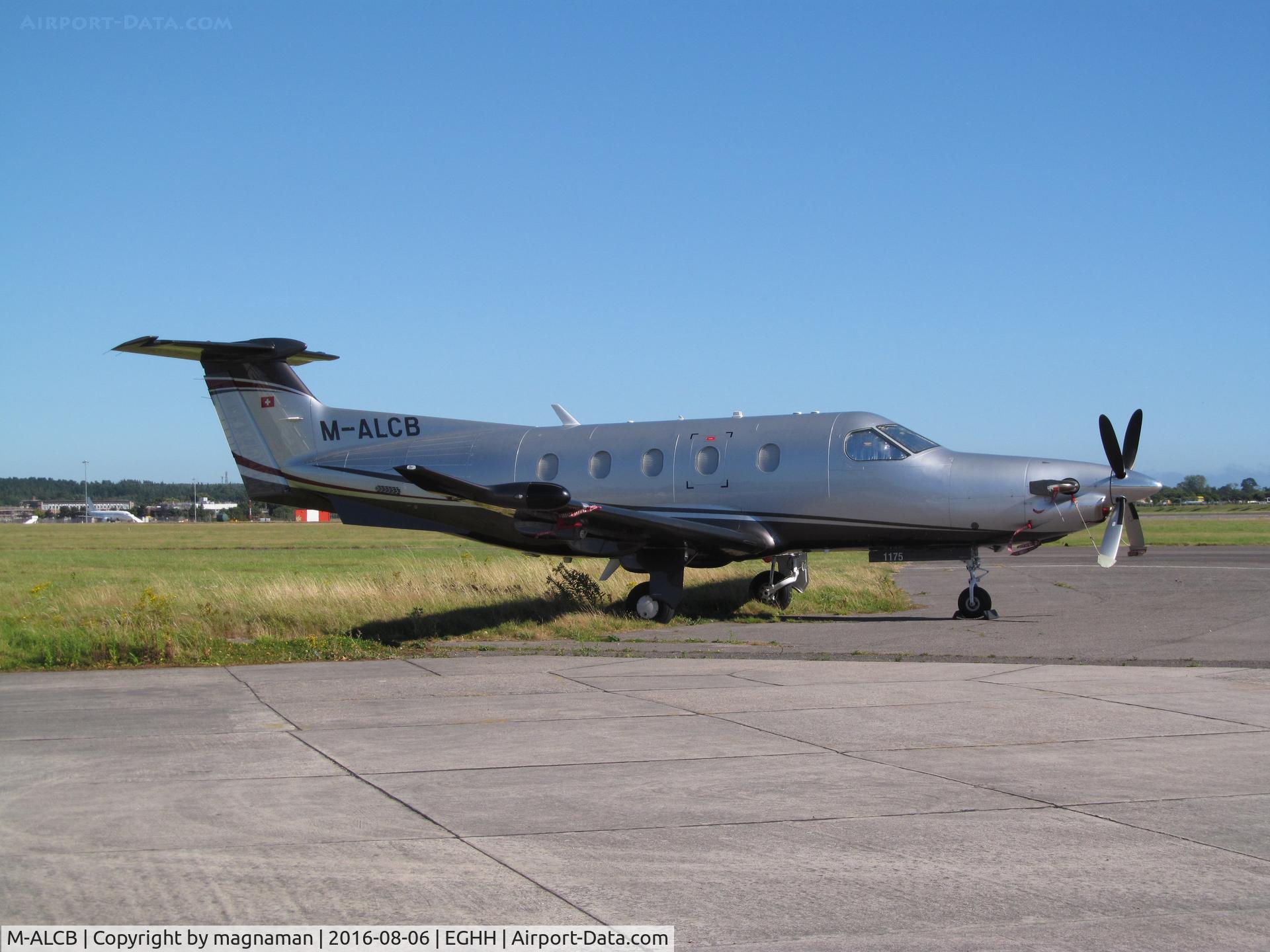 M-ALCB, 2009 Pilatus PC-12/47E C/N 1175, at hurn base