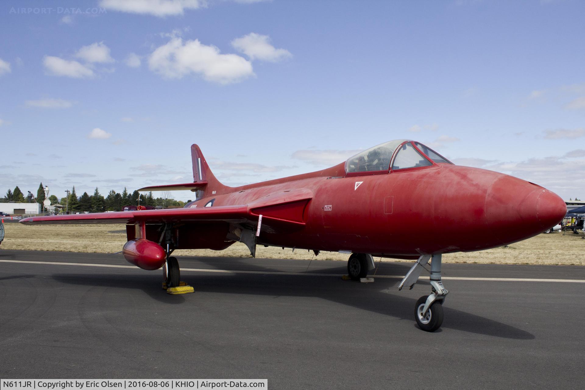 N611JR, 1956 Hawker Hunter F.51 C/N 41H/680277, Hawker Hunter on display during the 2016 Oregon International Air Show.