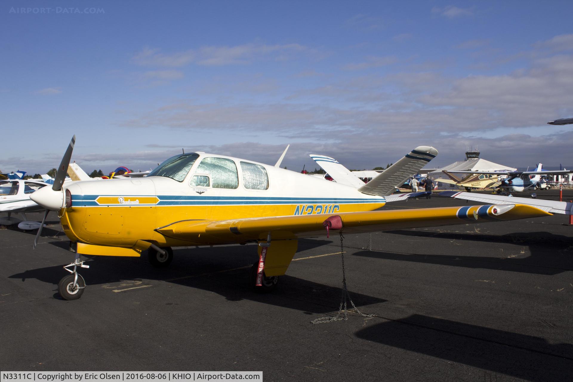 N3311C, 1954 Beech E35 C/N D3977, Beech E35 on static at the 2016 Oregon International Air Show.