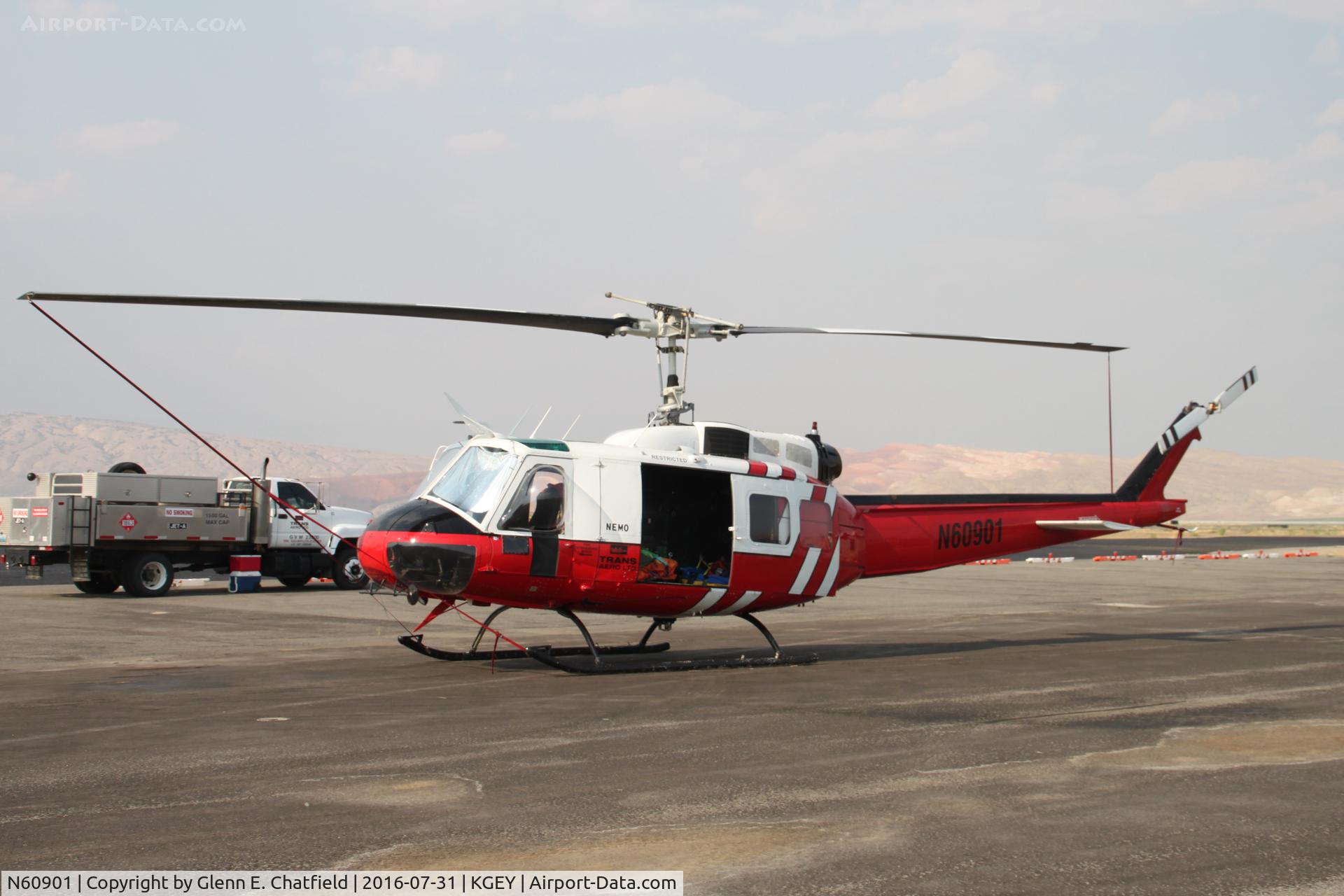 N60901, 1970 Bell UH-1H Iroquois C/N 12537, Found on the ramp