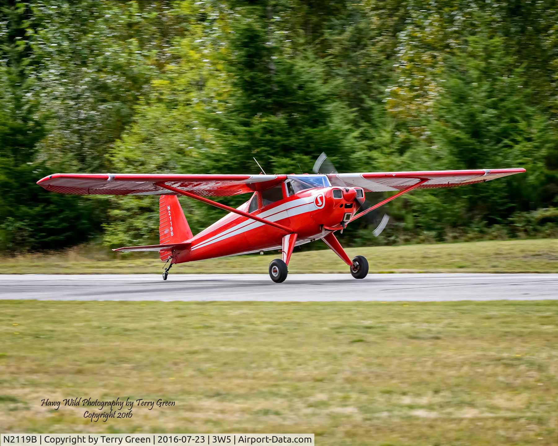N2119B, 1948 Luscombe 8F Silvaire C/N 6546, 2016 North Cascades Vintage Aircraft Museum Fly-In Mears Field 3W5 Concrete Washington