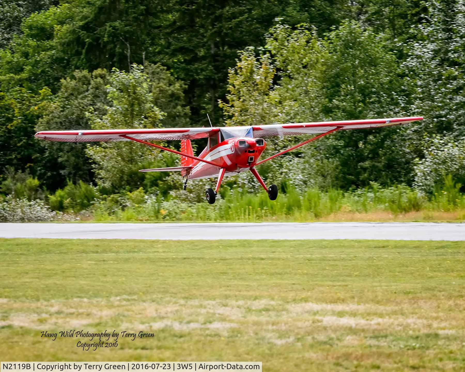 N2119B, 1948 Luscombe 8F Silvaire C/N 6546, 2016 North Cascades Vintage Aircraft Museum Fly-In Mears Field 3W5 Concrete Washington