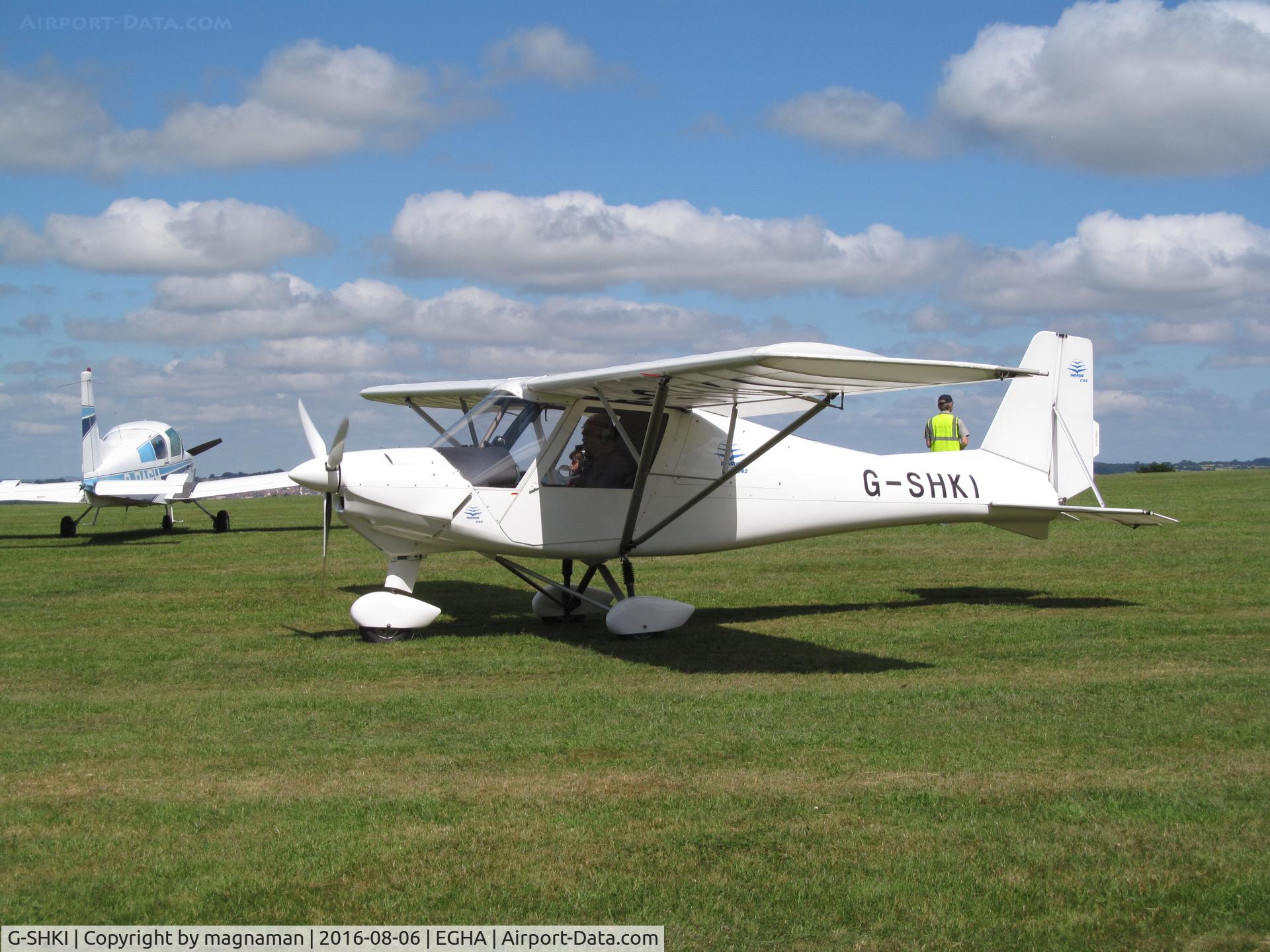 G-SHKI, 2013 Comco Ikarus C42 FB80 C/N 1311-7292, parking up