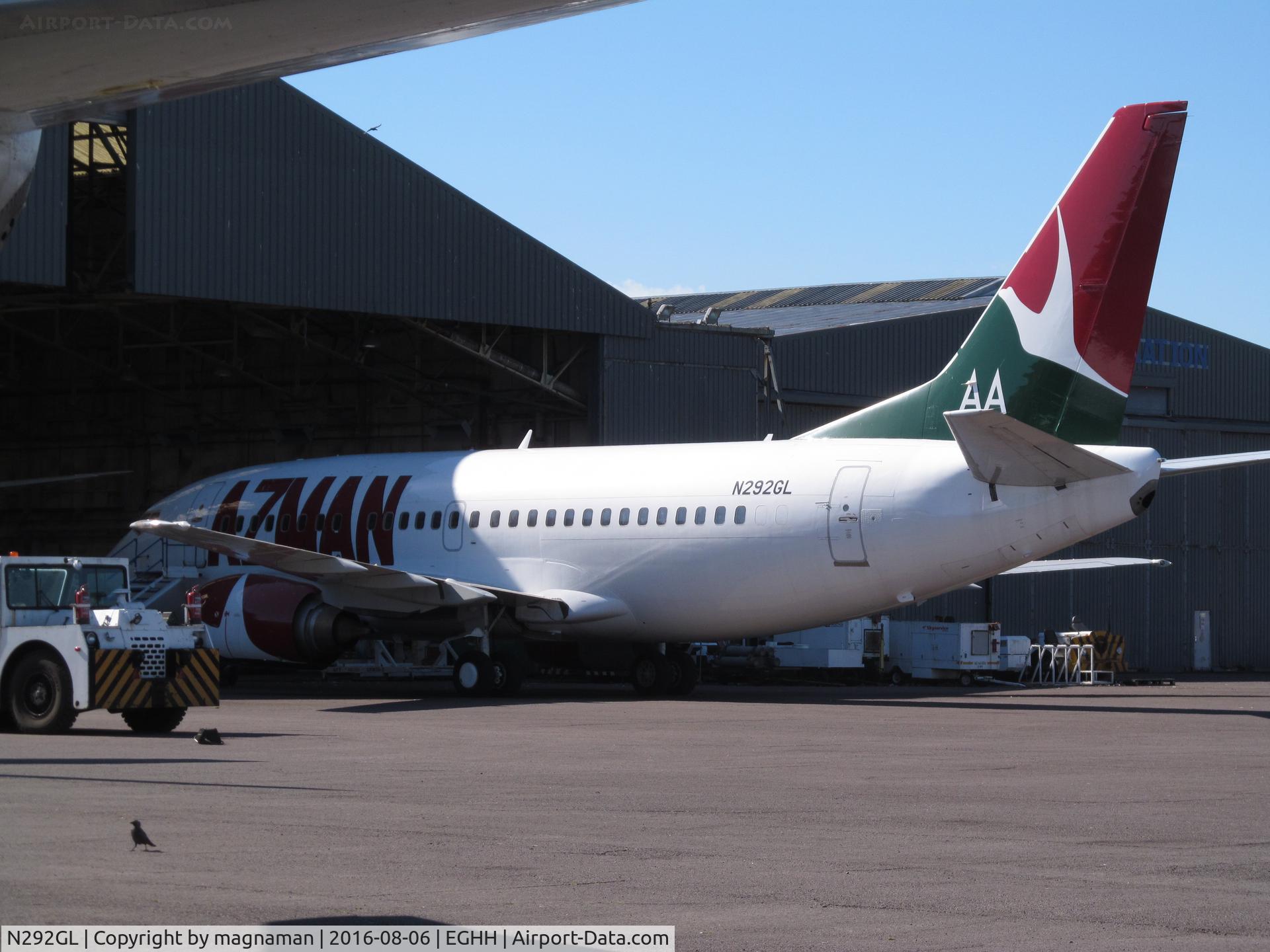 N292GL, 1998 Boeing 737-5L9 C/N 29235, still at hurn