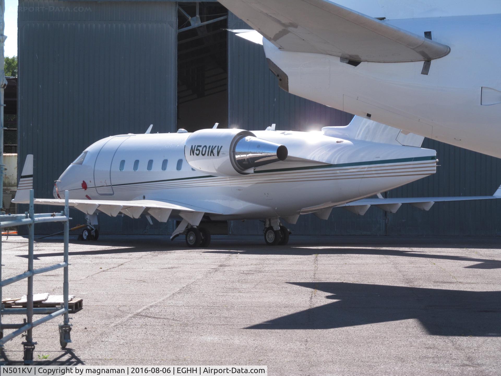 N501KV, 1995 Canadair Challenger 601-3R (CL-600-2B16) C/N 5173, at hurn