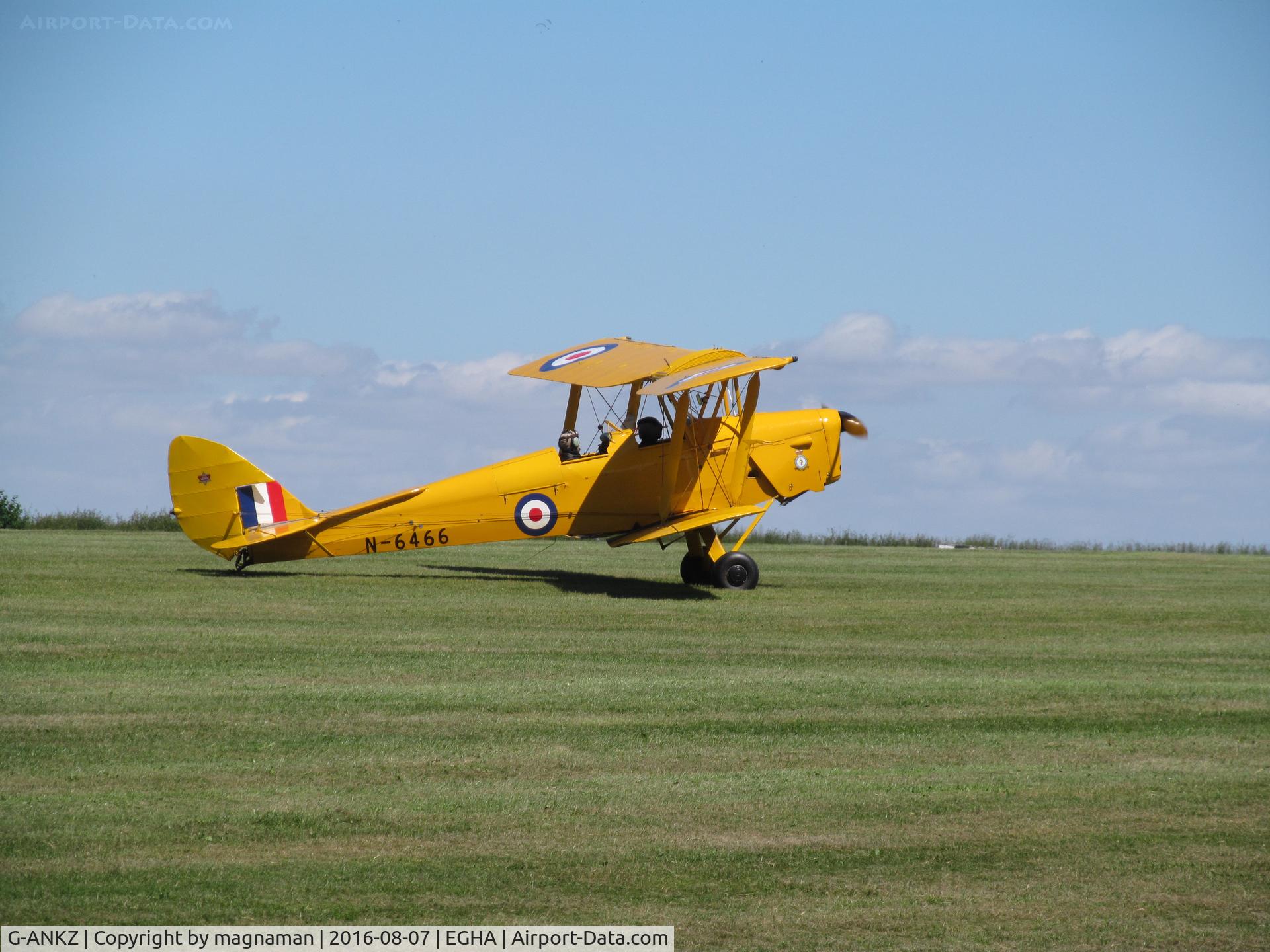 G-ANKZ, 1938 De Havilland DH-82A Tiger Moth II C/N 3803, taxying for departure