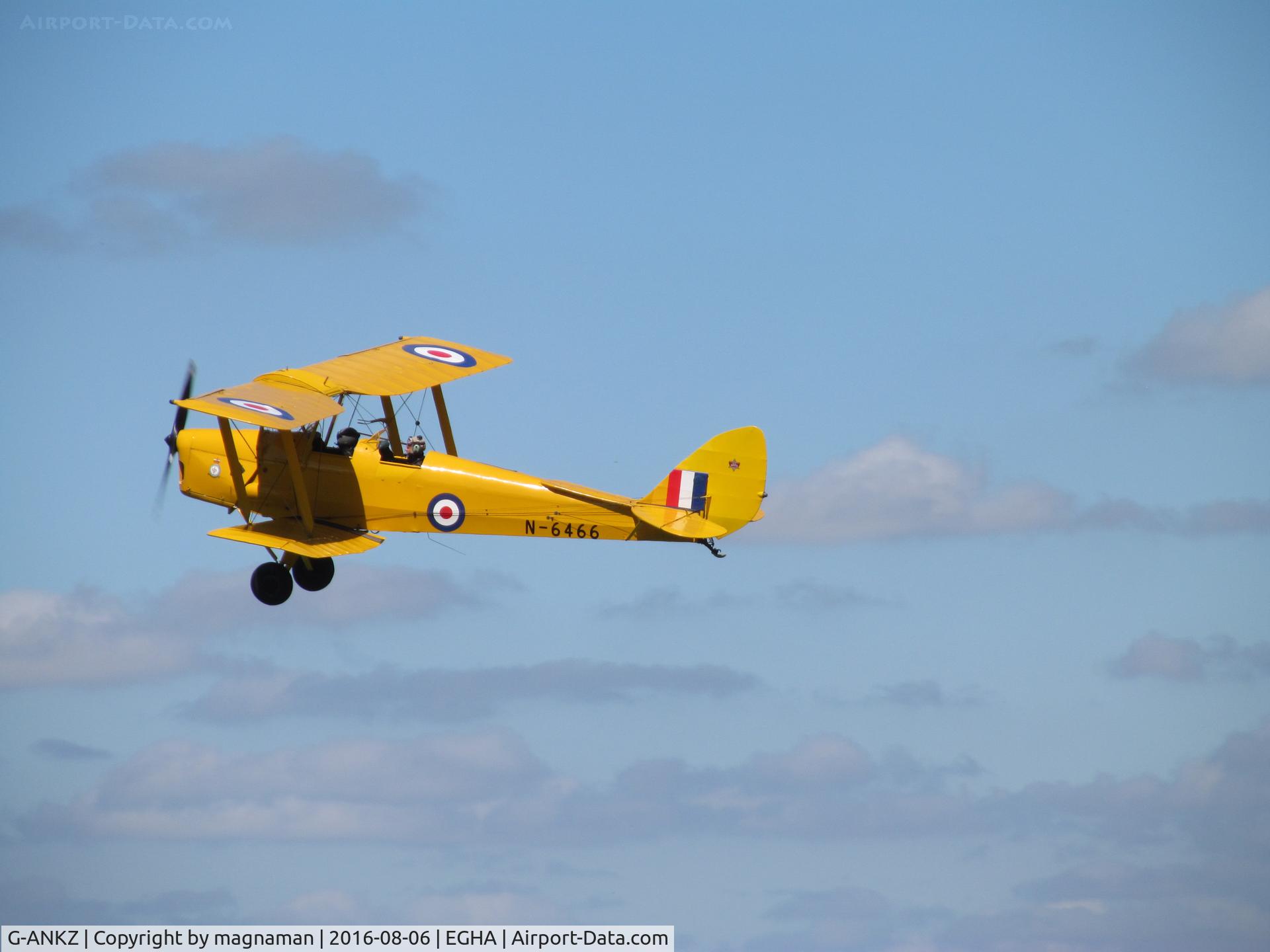 G-ANKZ, 1938 De Havilland DH-82A Tiger Moth II C/N 3803, departing for another circuit