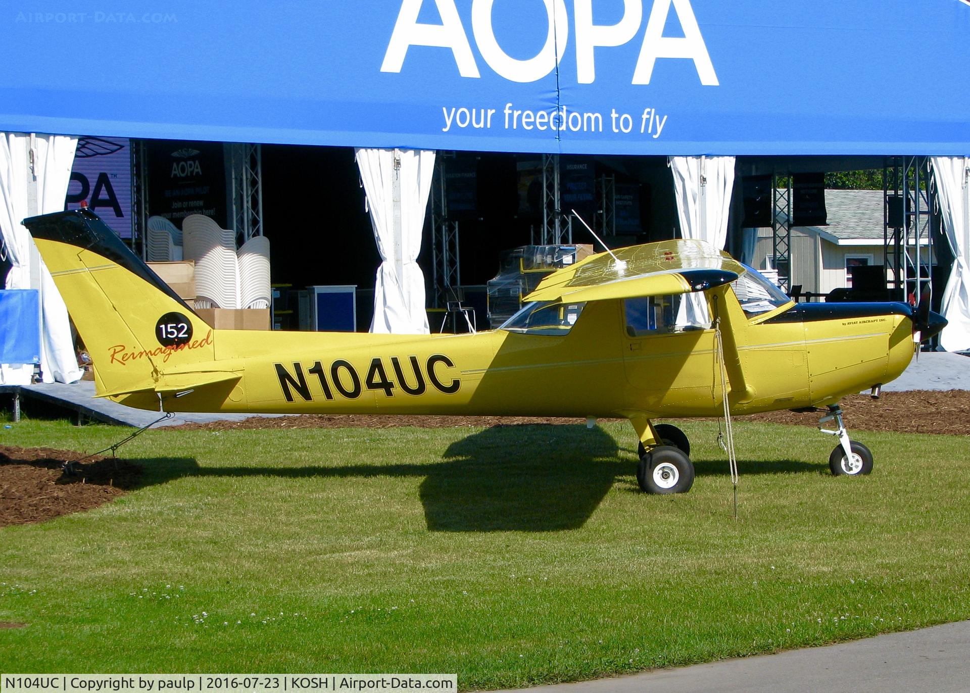 N104UC, Cessna 152 C/N 15284673, AirVenture 2016.