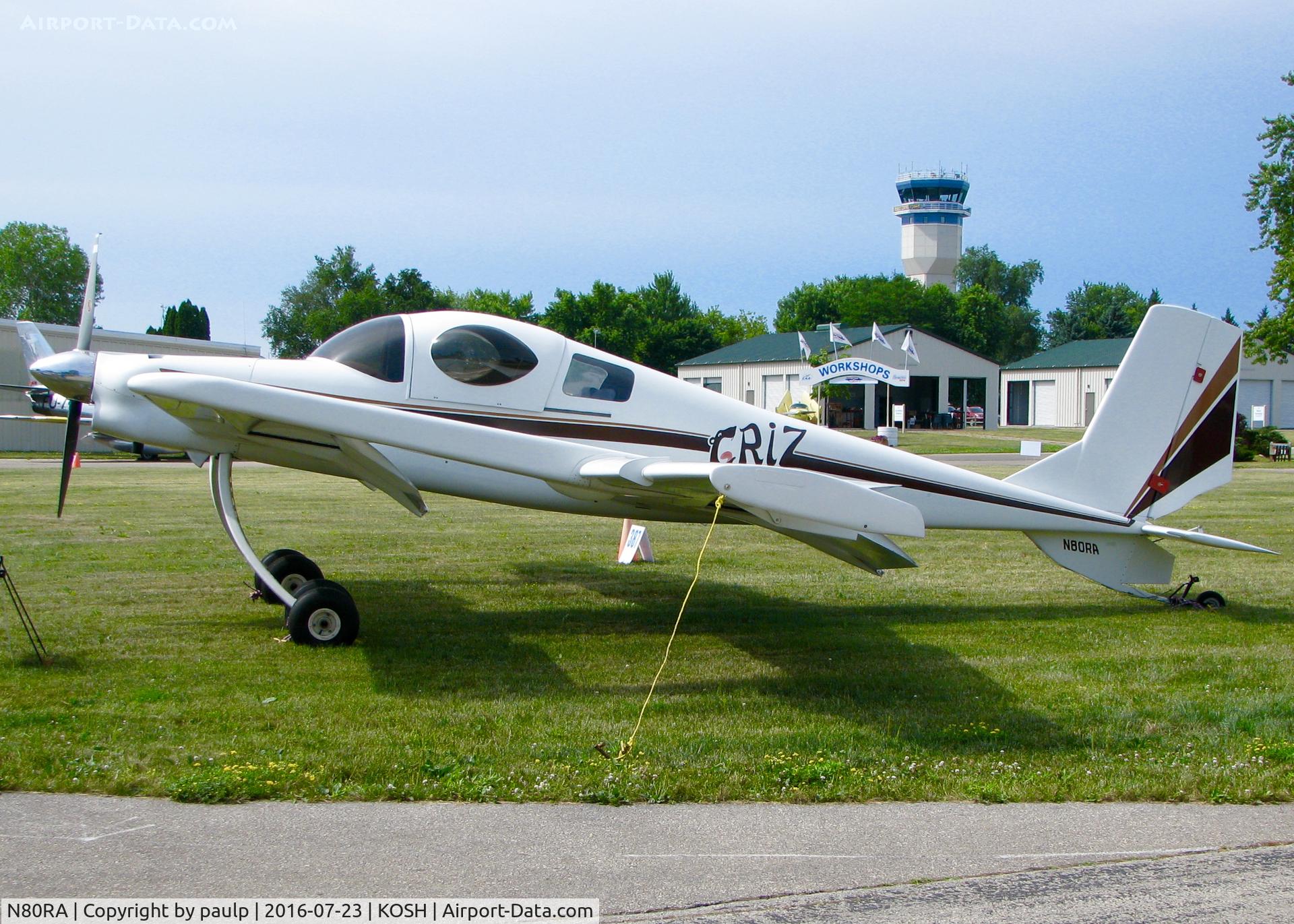 N80RA, 1984 Rutan Model 72 Grizzly C/N 001, AirVenture 2016.
