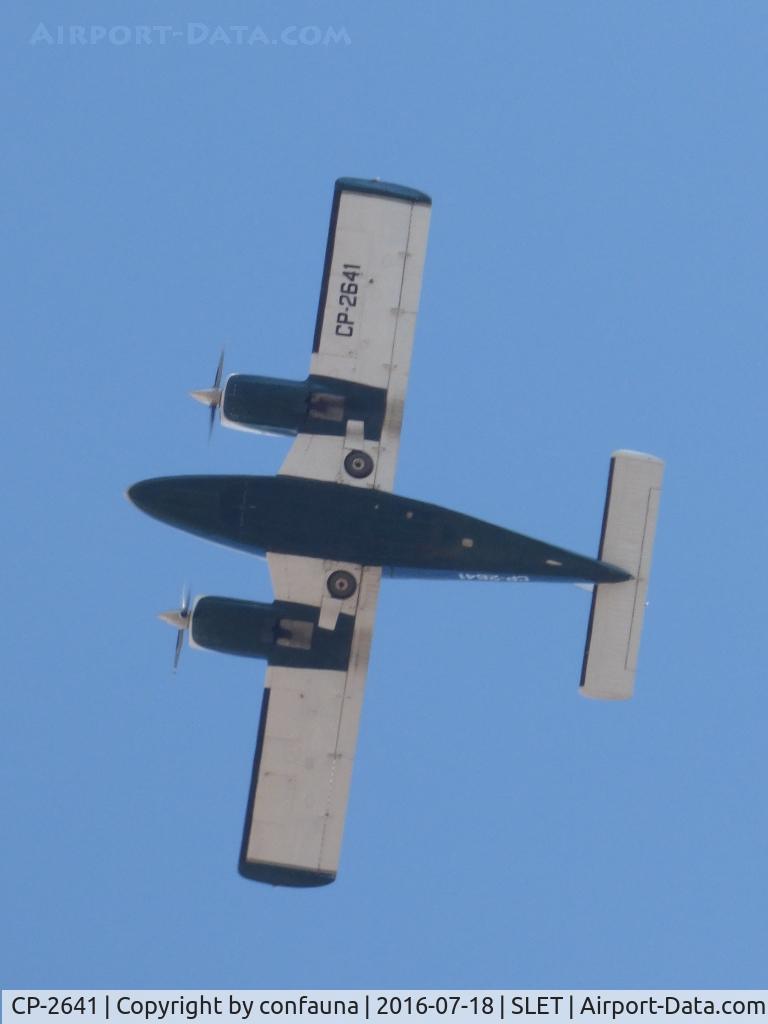 CP-2641, 1975 Piper PA-34-200T Seneca II C/N 34-7570087, Flying over Santa Cruz city