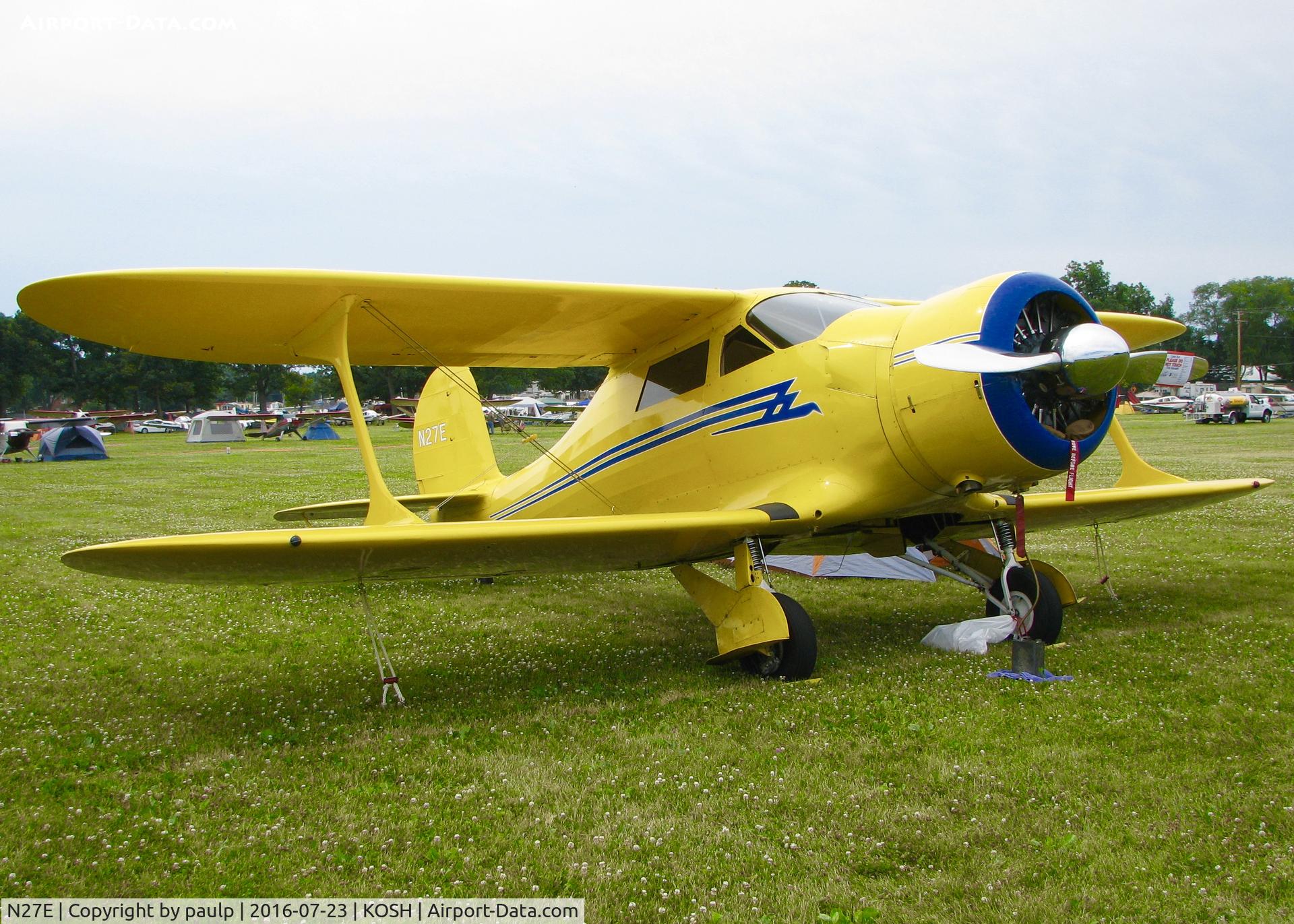 N27E, 1944 Beech D17S Staggerwing C/N 6883, AirVenture 2016.