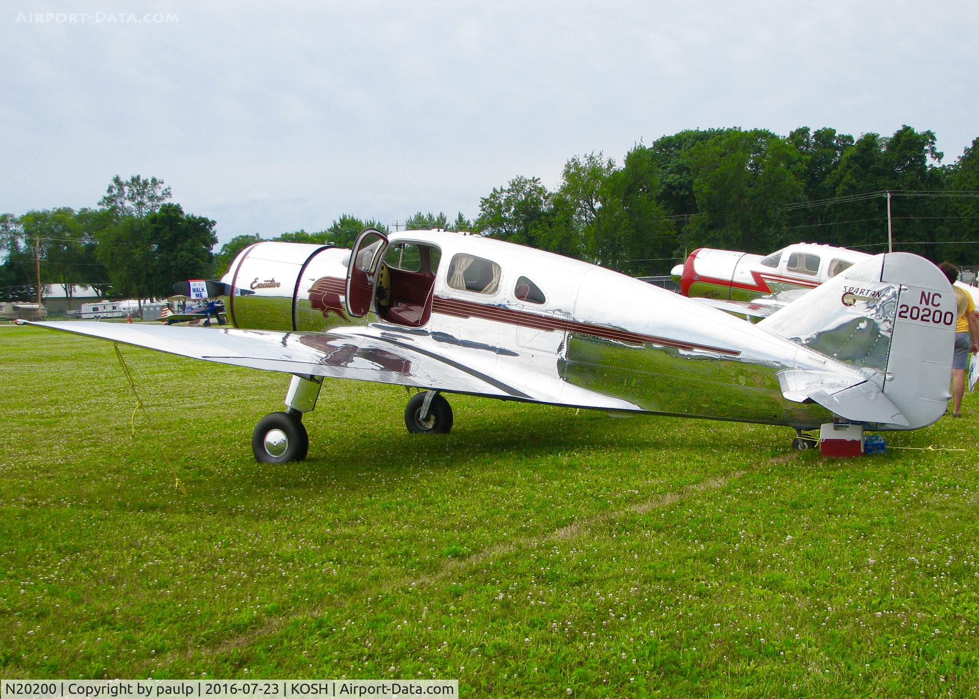 N20200, 1937 Spartan 7W Executive C/N 11, AirVenture 2016.