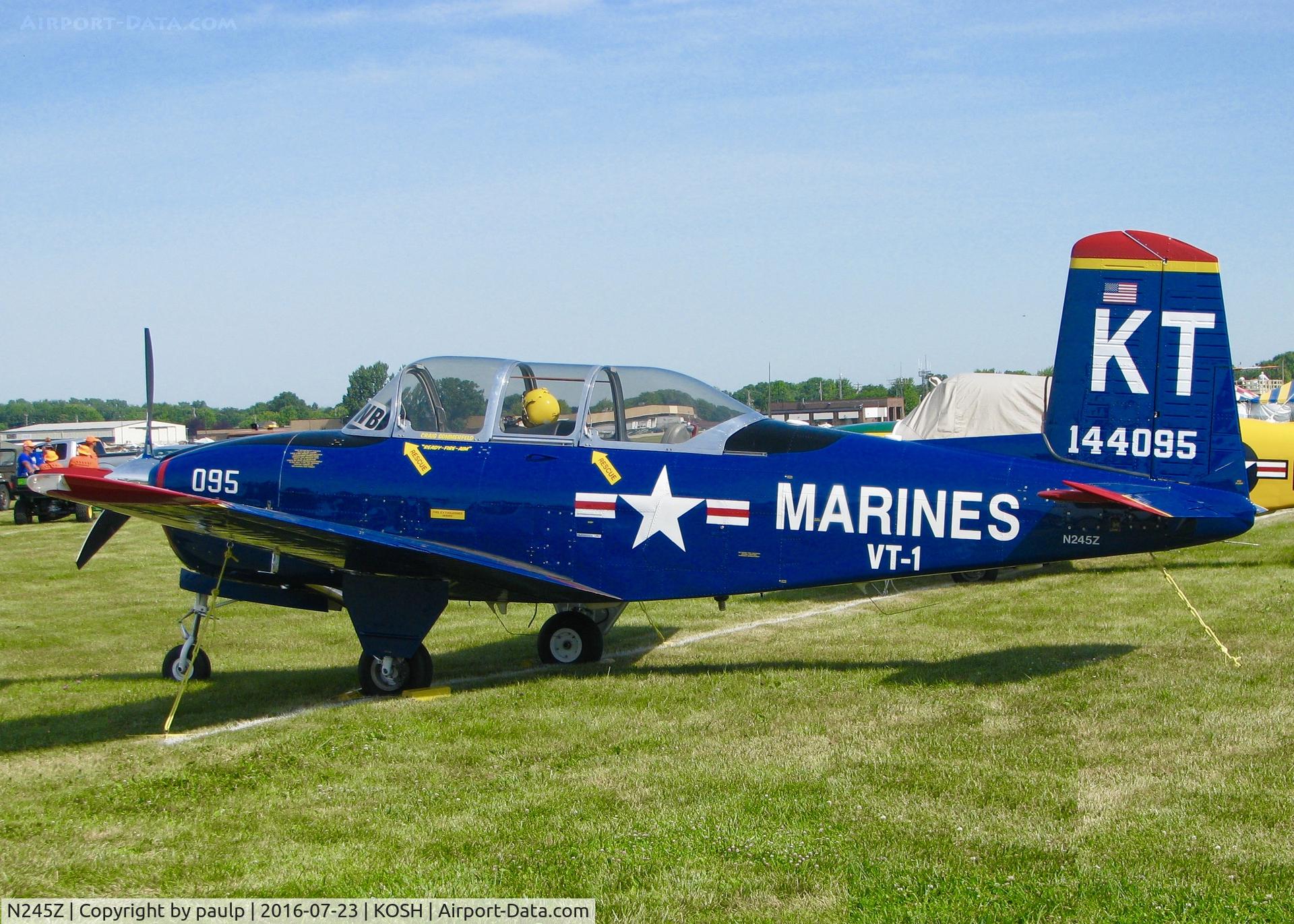 N245Z, 1957 Beech T-34B C/N 144095, AirVenture 2016.
