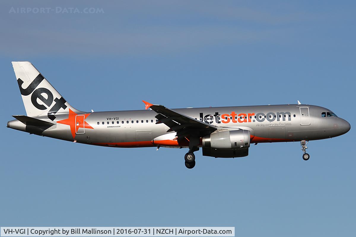 VH-VGI, 2010 Airbus A320-232 C/N 4466, JQ289 ex WLG