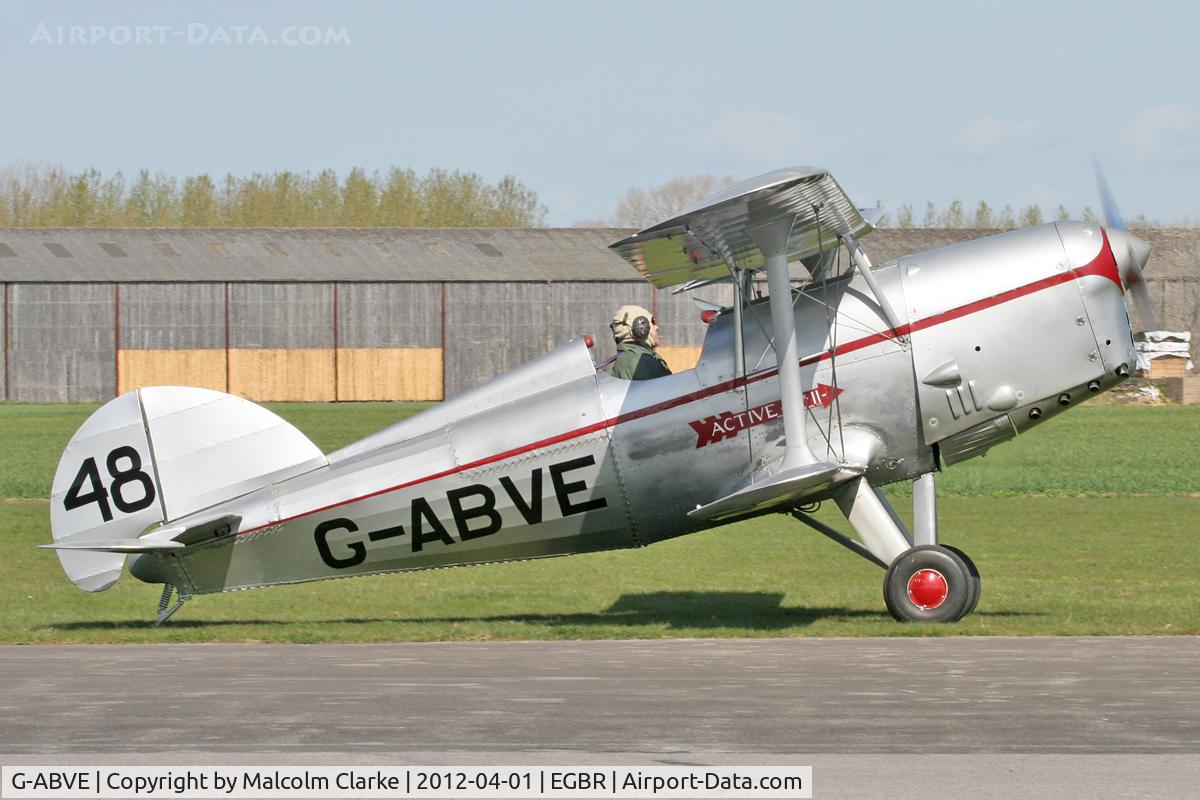 G-ABVE, 1932 Arrow Active 2 C/N 2, Arrow Active 2 at The Real Aeroplane Company's April Fools Fly-In, Breighton Airfield, April 1st 2012.