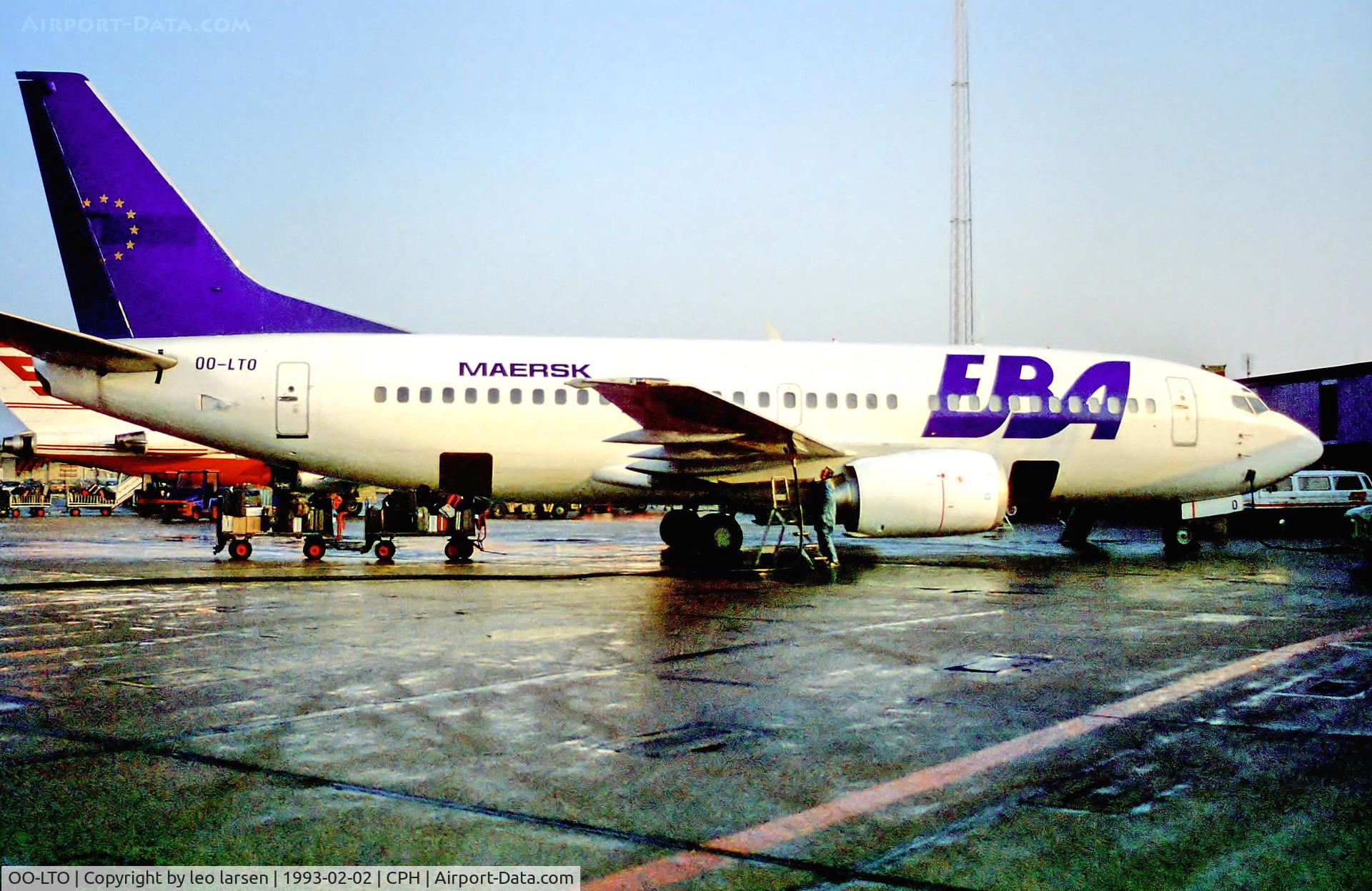 OO-LTO, 1991 Boeing 737-33A C/N 25011, Copenhagen 2.2.93