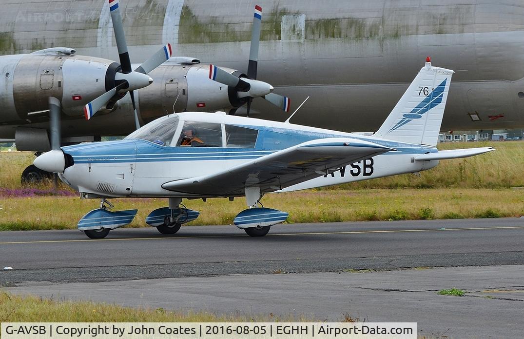 G-AVSB, 1967 Piper PA-28-180 Cherokee C/N 28-4191, Taxxing on arrival