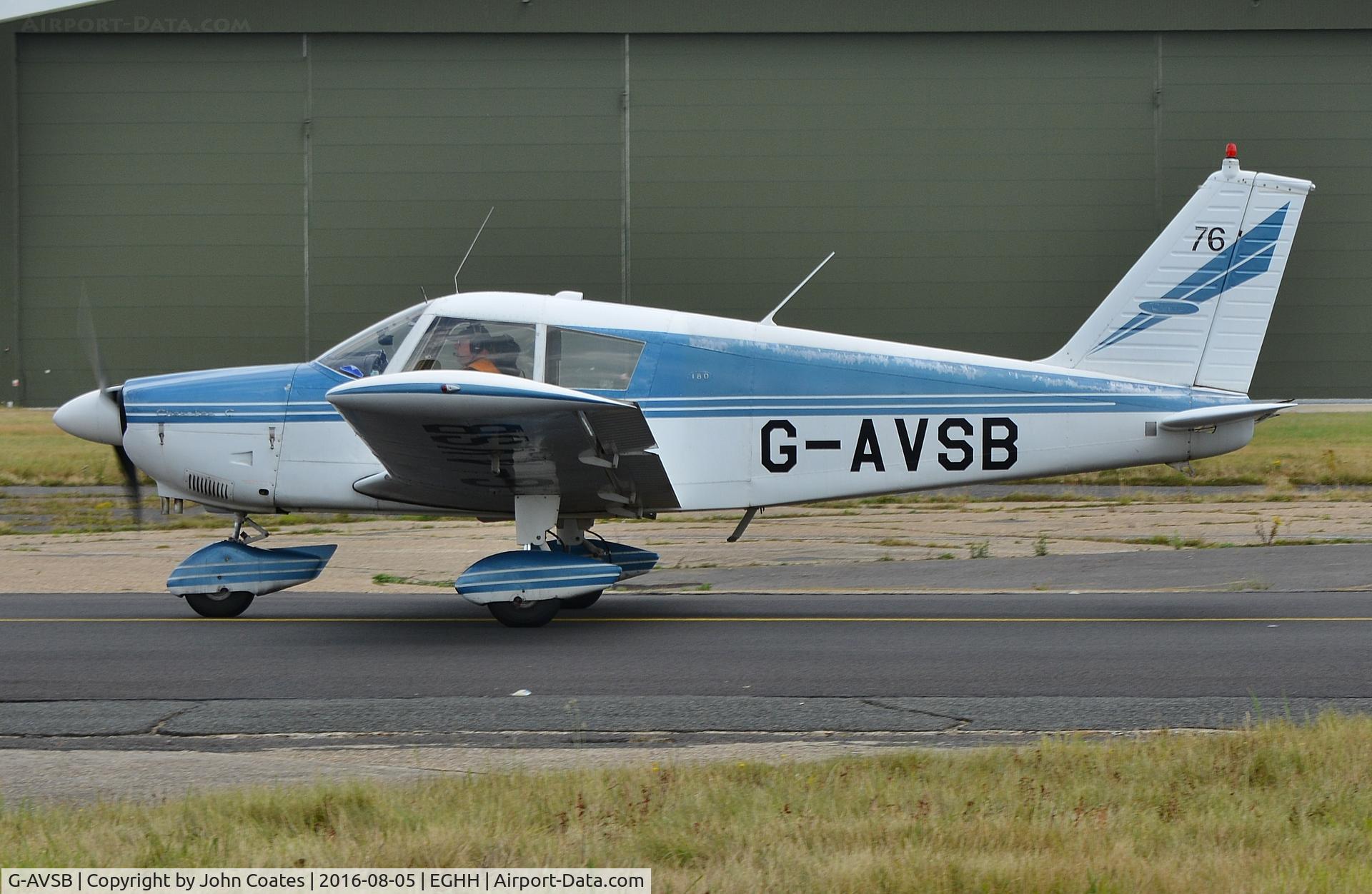 G-AVSB, 1967 Piper PA-28-180 Cherokee C/N 28-4191, Arriving at Airtime