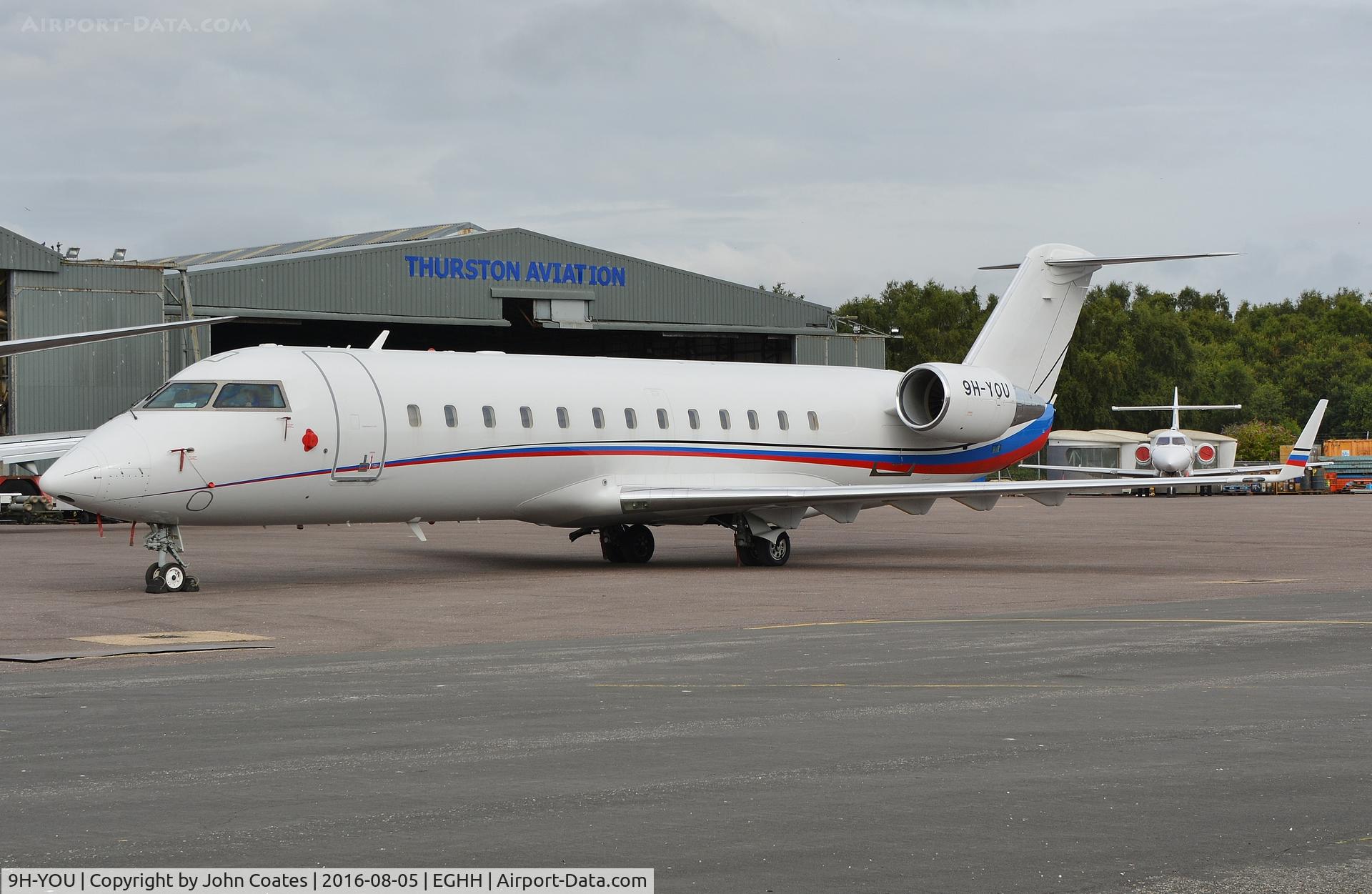 9H-YOU, 2008 Bombardier Challenger 850 (CL-600-2B19) C/N 8085, Parked at European Avn