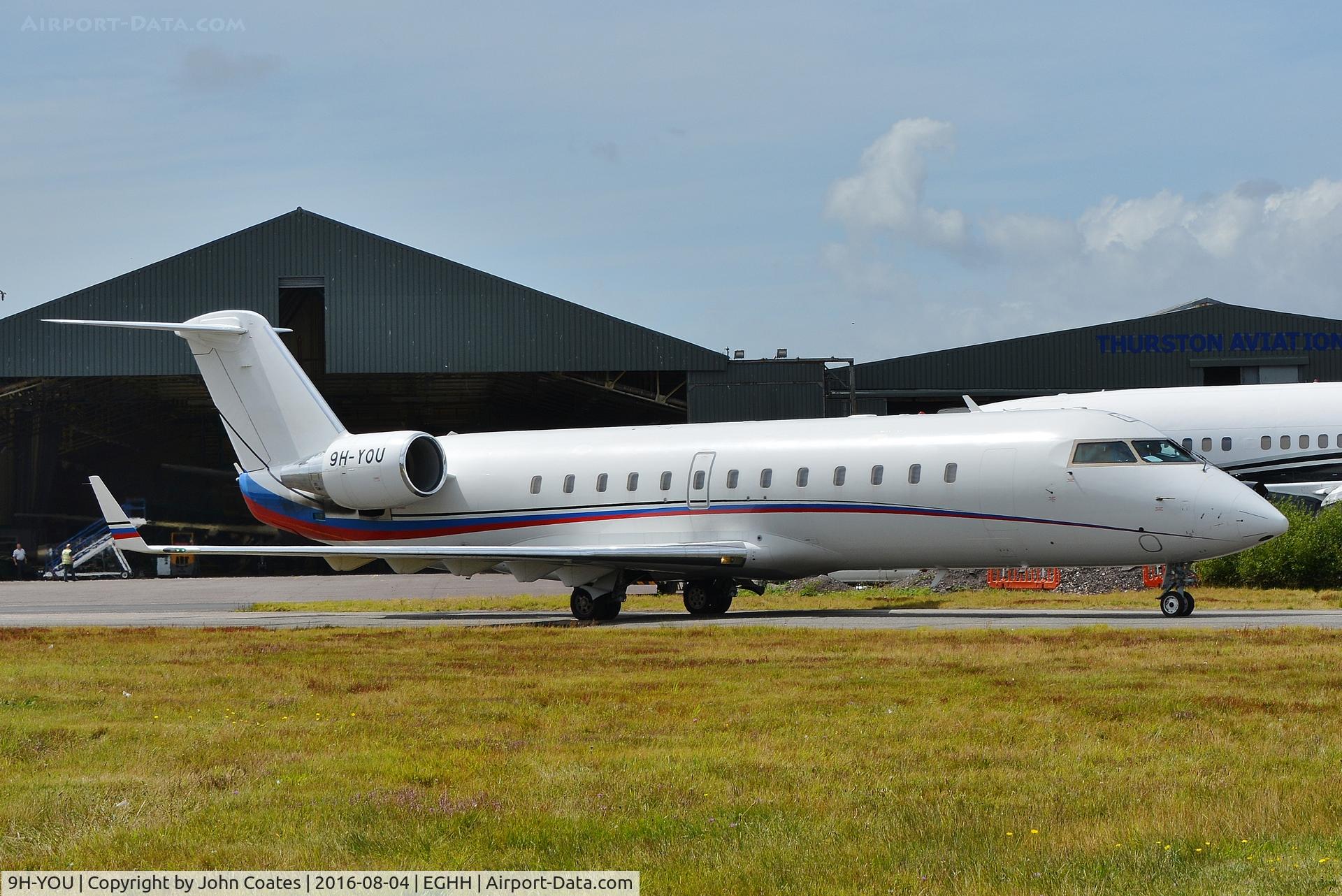 9H-YOU, 2008 Bombardier Challenger 850 (CL-600-2B19) C/N 8085, Departing European Avn
