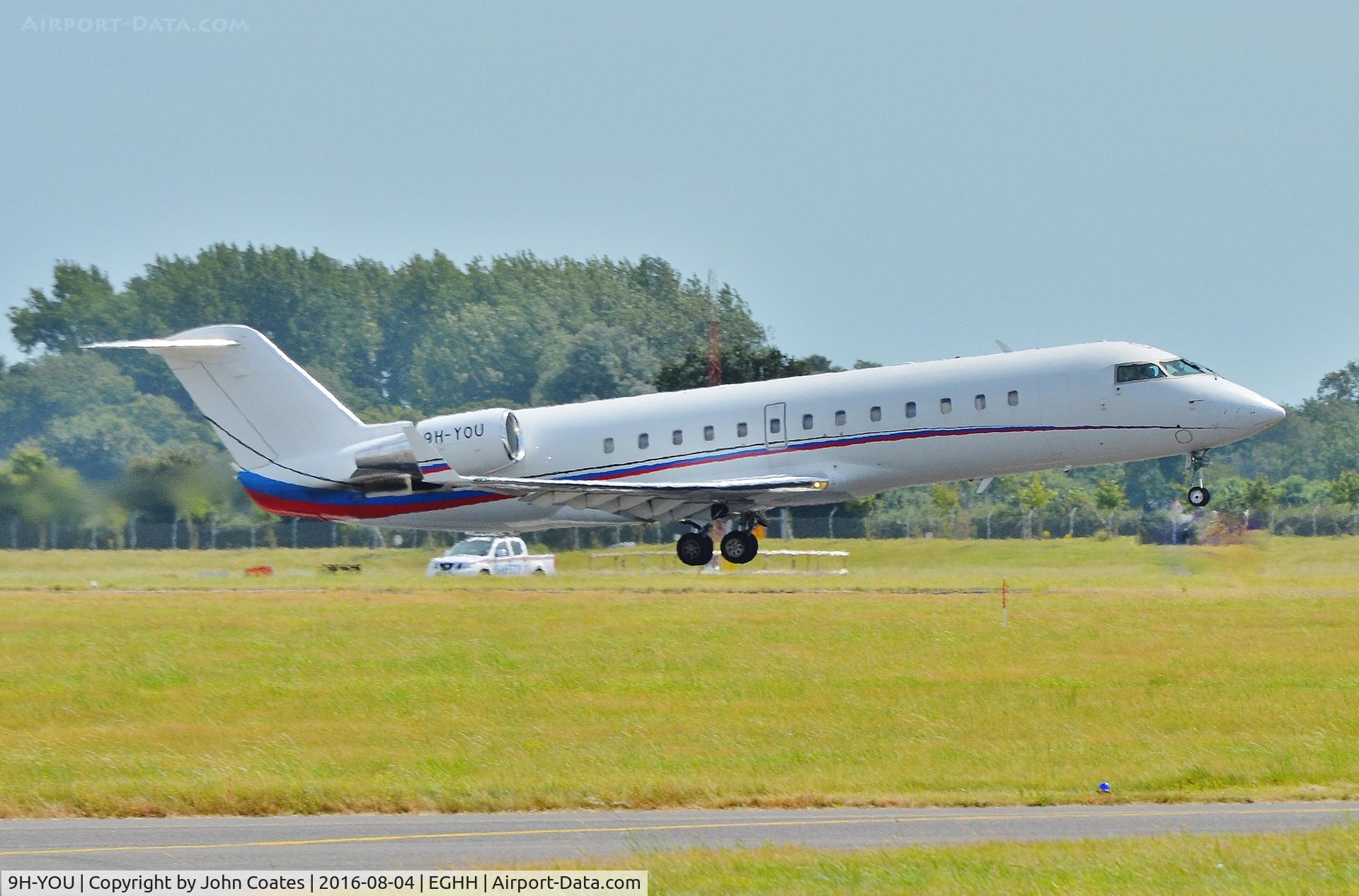 9H-YOU, 2008 Bombardier Challenger 850 (CL-600-2B19) C/N 8085, Lifting off runway 26