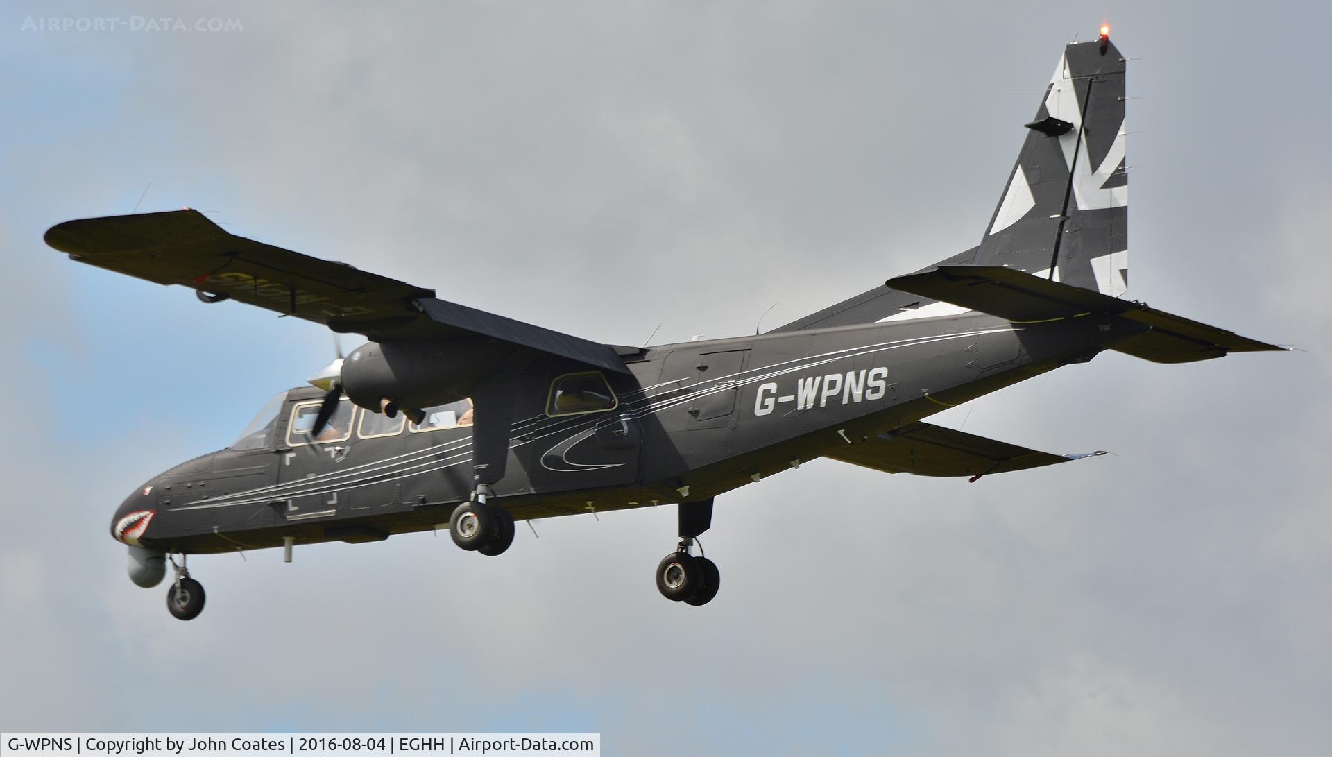 G-WPNS, 2002 Pilatus Britten-Norman BN-2T-4S Defender 4000 C/N 4011, Low approach to 26