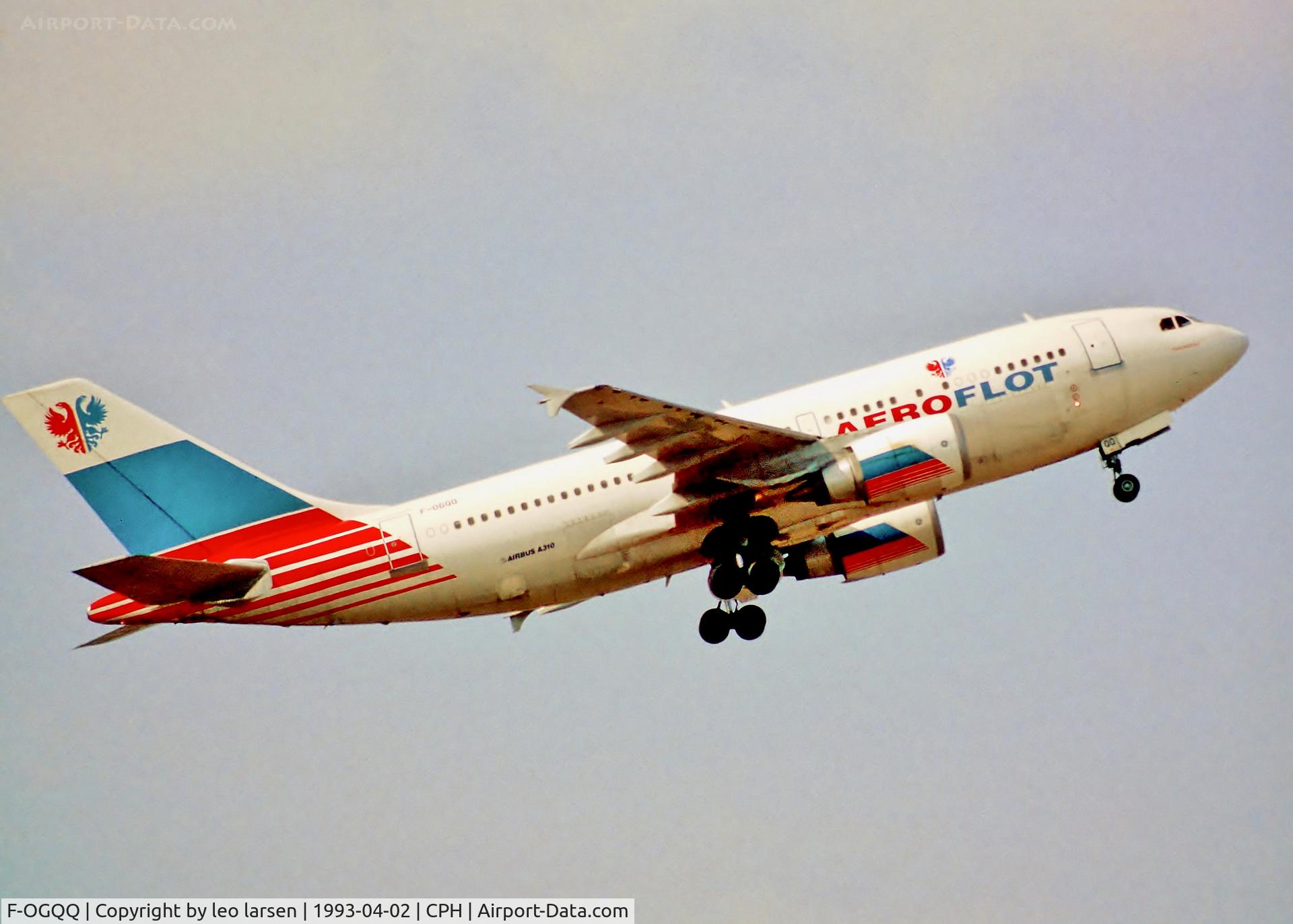F-OGQQ, 1991 Airbus A310-308(F) C/N 592, Copenhagen 2.4.93