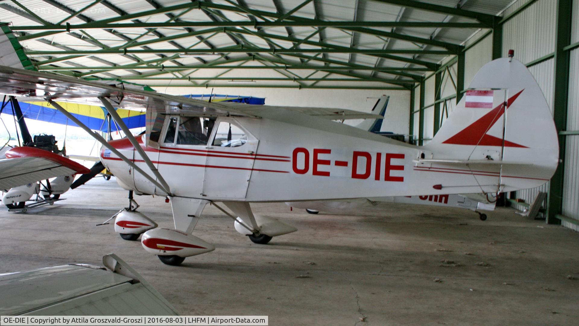 OE-DIE, 1953 Piper PA-22-150 Tri Pacer C/N 22-1067, Fertoszentmiklós, Meidl-Airport, Hungary