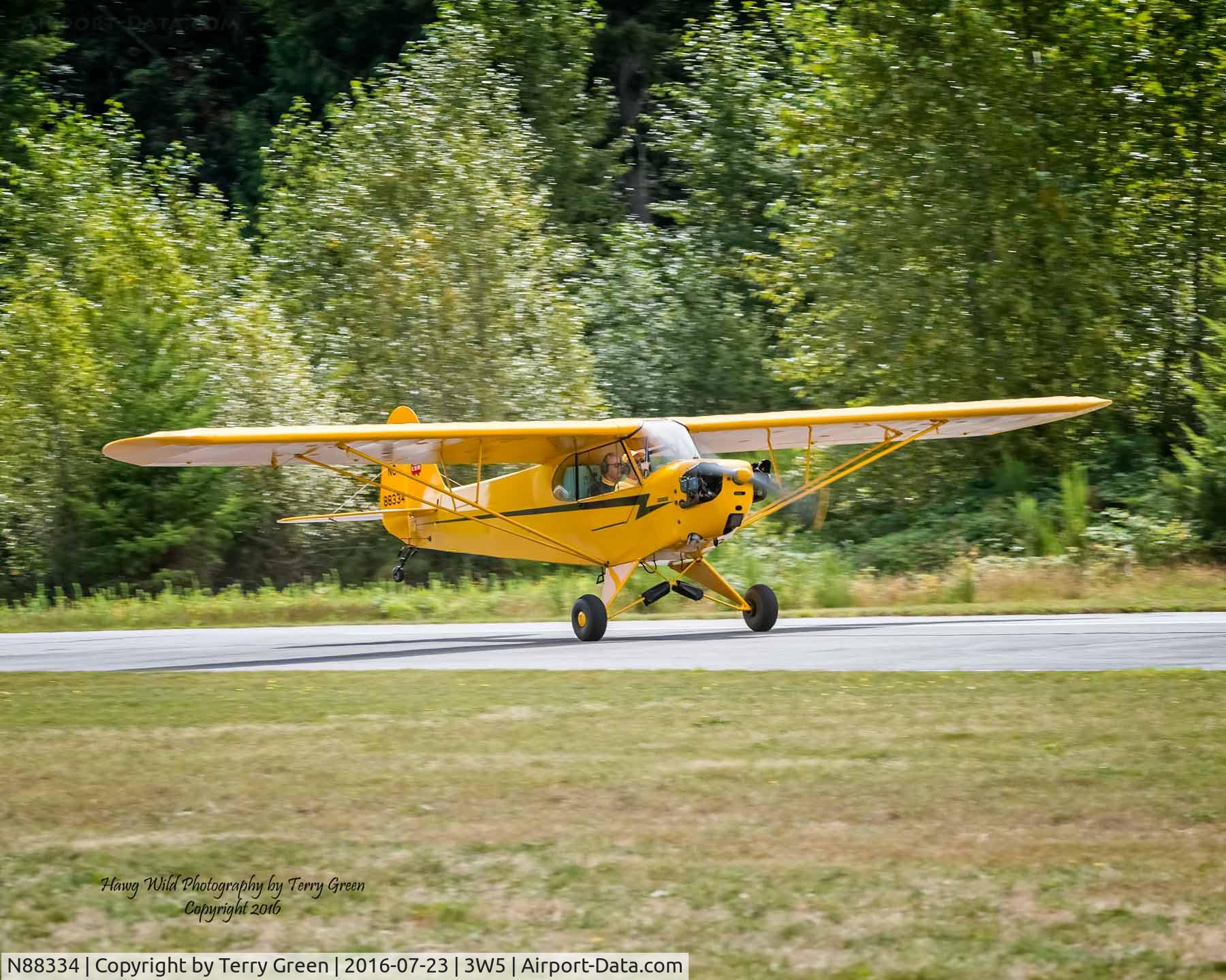 N88334, Piper J3C-65 Cub C/N 15952, 2016 North Cascades Vintage Aircraft Museum Fly-In Mears Field 3W5 Concrete Washington