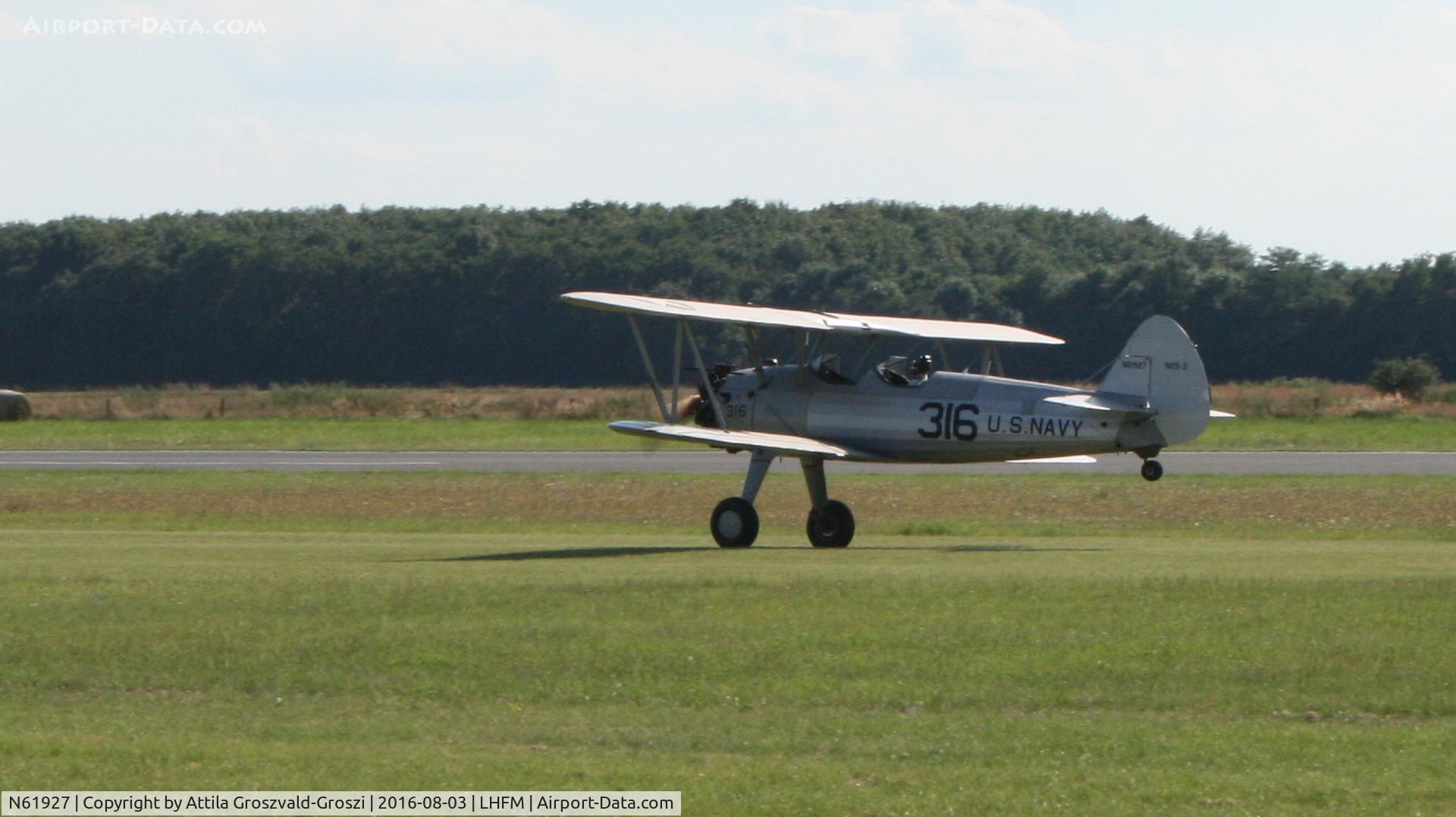 N61927, 1945 Boeing A75 C/N 75-148, Fertoszentmiklós, Meidl-Airport, Hungary