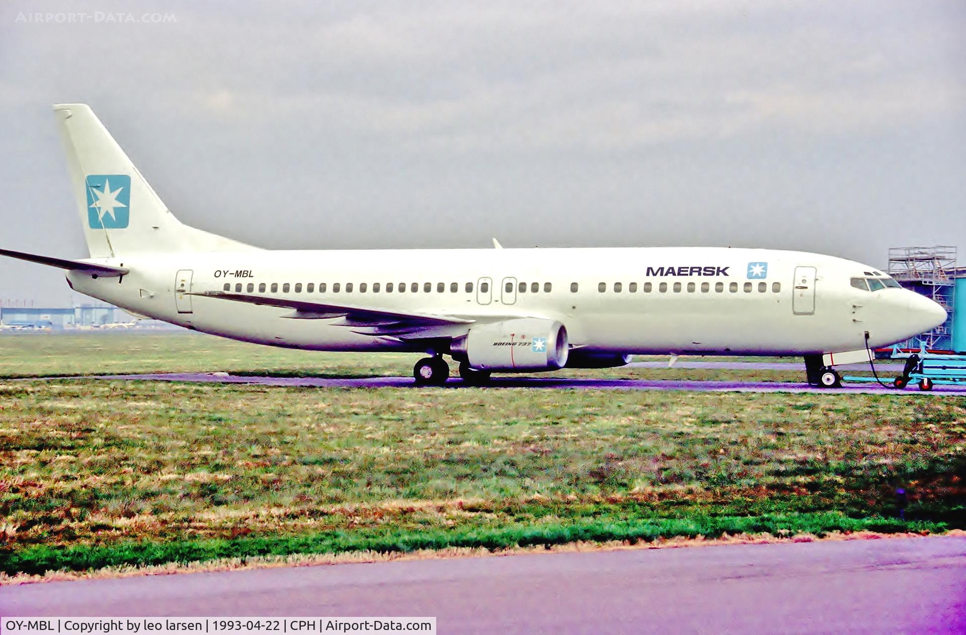 OY-MBL, 1992 Boeing 737-4Y0 C/N 25190, Copenhagen 22.4.93