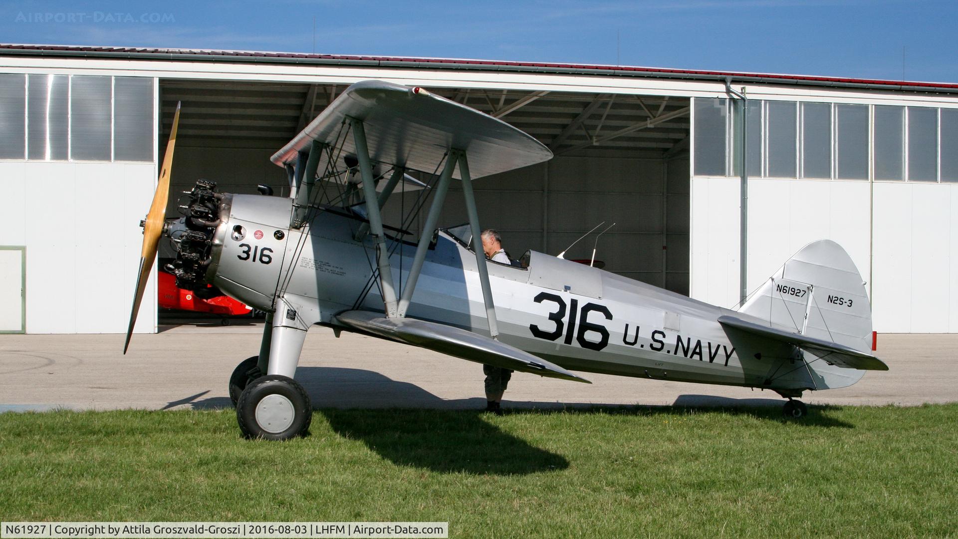 N61927, 1945 Boeing A75 C/N 75-148, Fertoszentmiklós, Meidl-Airport, Hungary