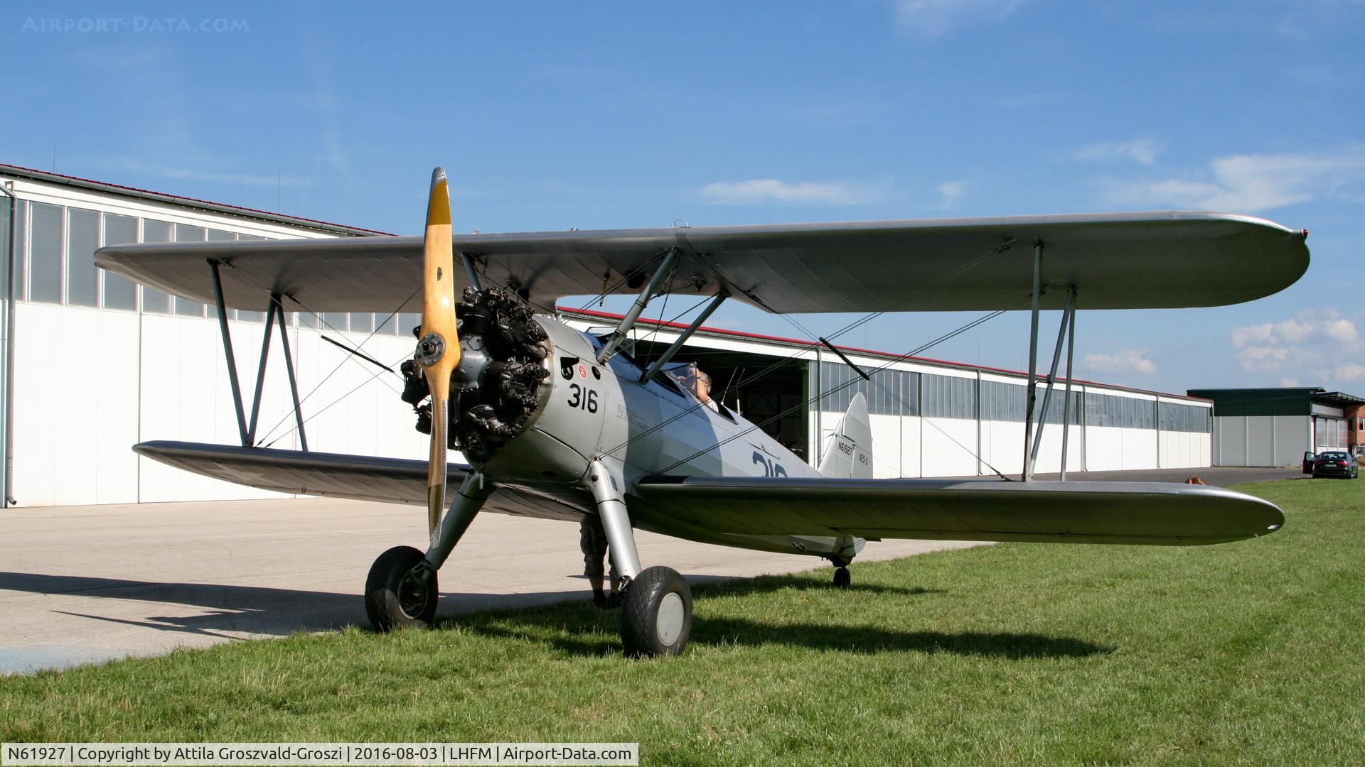 N61927, 1945 Boeing A75 C/N 75-148, Fertoszentmiklós, Meidl-Airport, Hungary