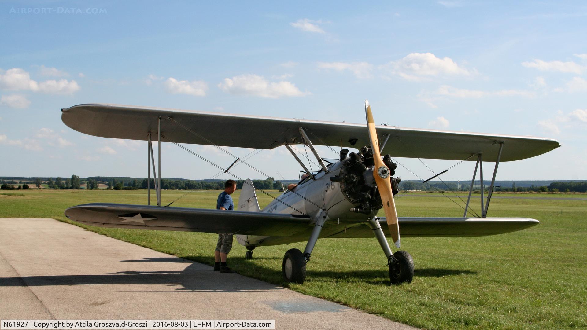 N61927, 1945 Boeing A75 C/N 75-148, Fertoszentmiklós, Meidl-Airport, Hungary