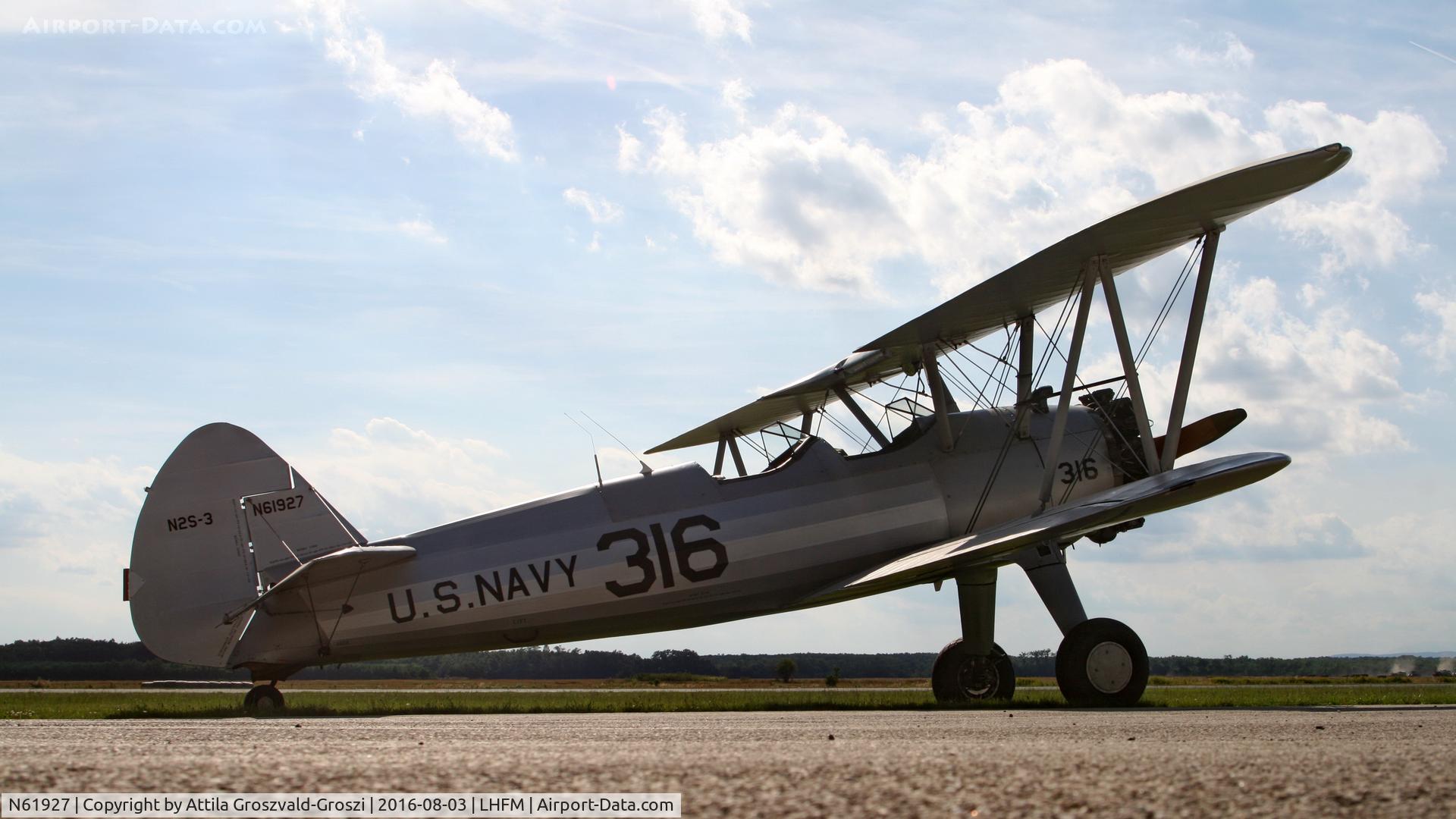 N61927, 1945 Boeing A75 C/N 75-148, Fertoszentmiklós, Meidl-Airport, Hungary