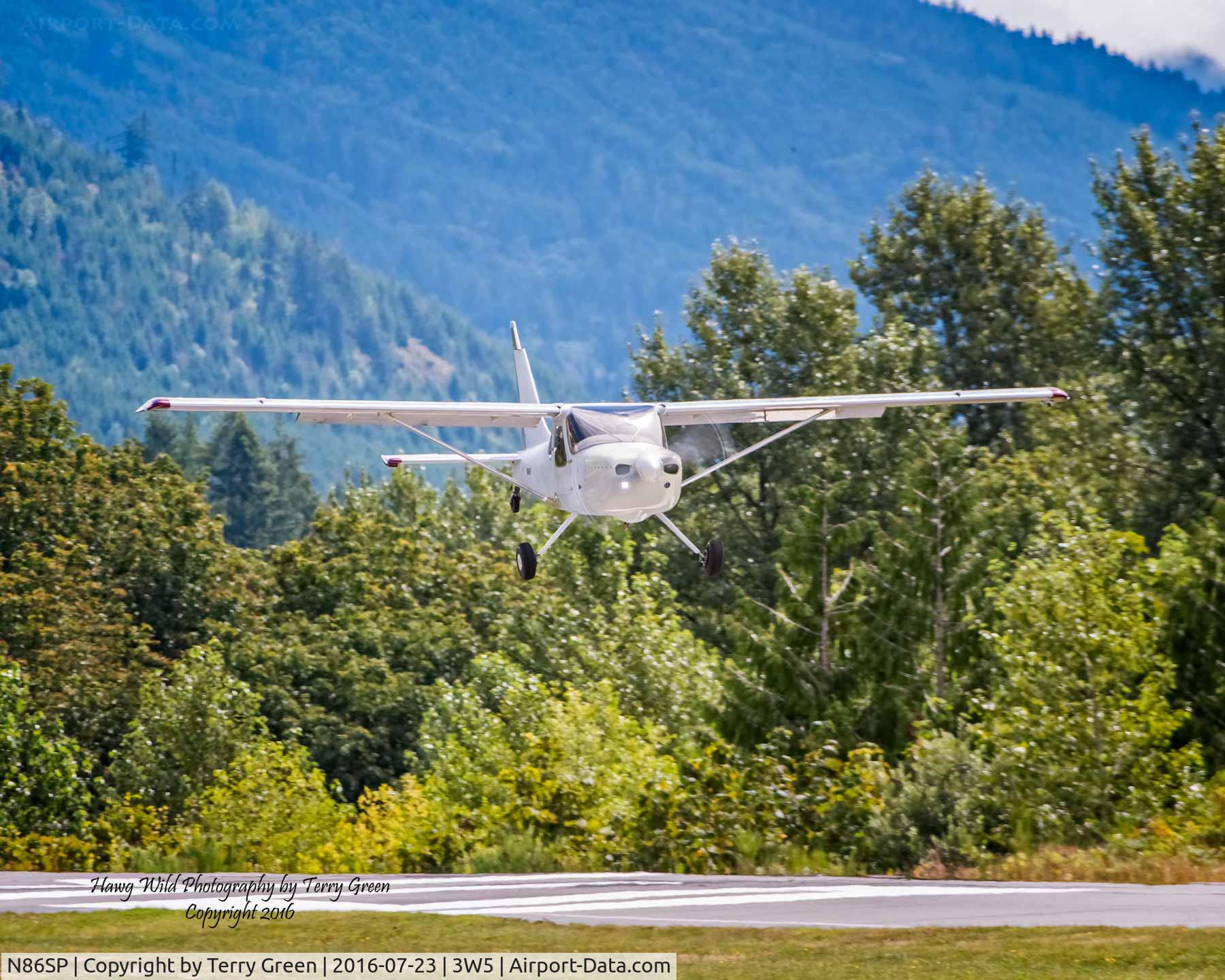 N86SP, 2007 Glasair GS-2 Sportsman C/N 7200, 2016 North Cascades Vintage Aircraft Museum Fly-In Mears Field 3W5 Concrete Washington