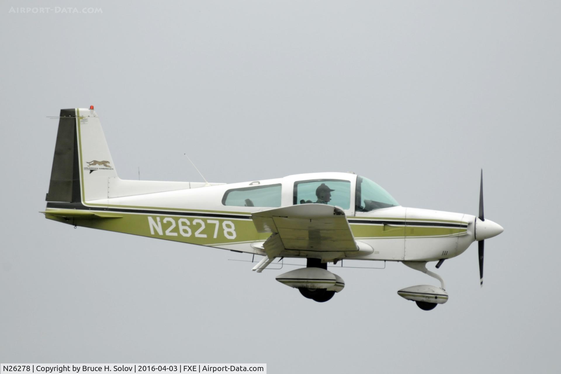 N26278, 1977 Grumman American AA-5A Cheetah C/N AA5A0502, on approach