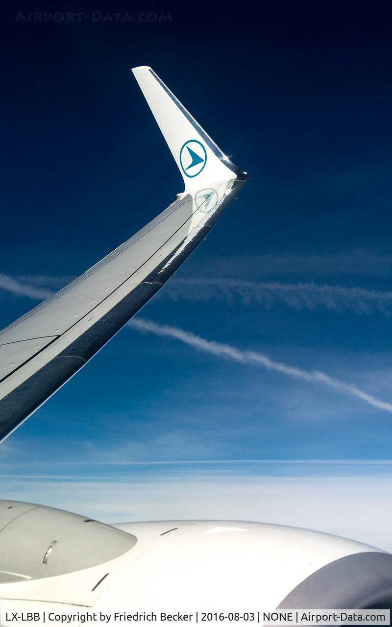 LX-LBB, 2015 Boeing 737-86J C/N 36875, cruising at altitude