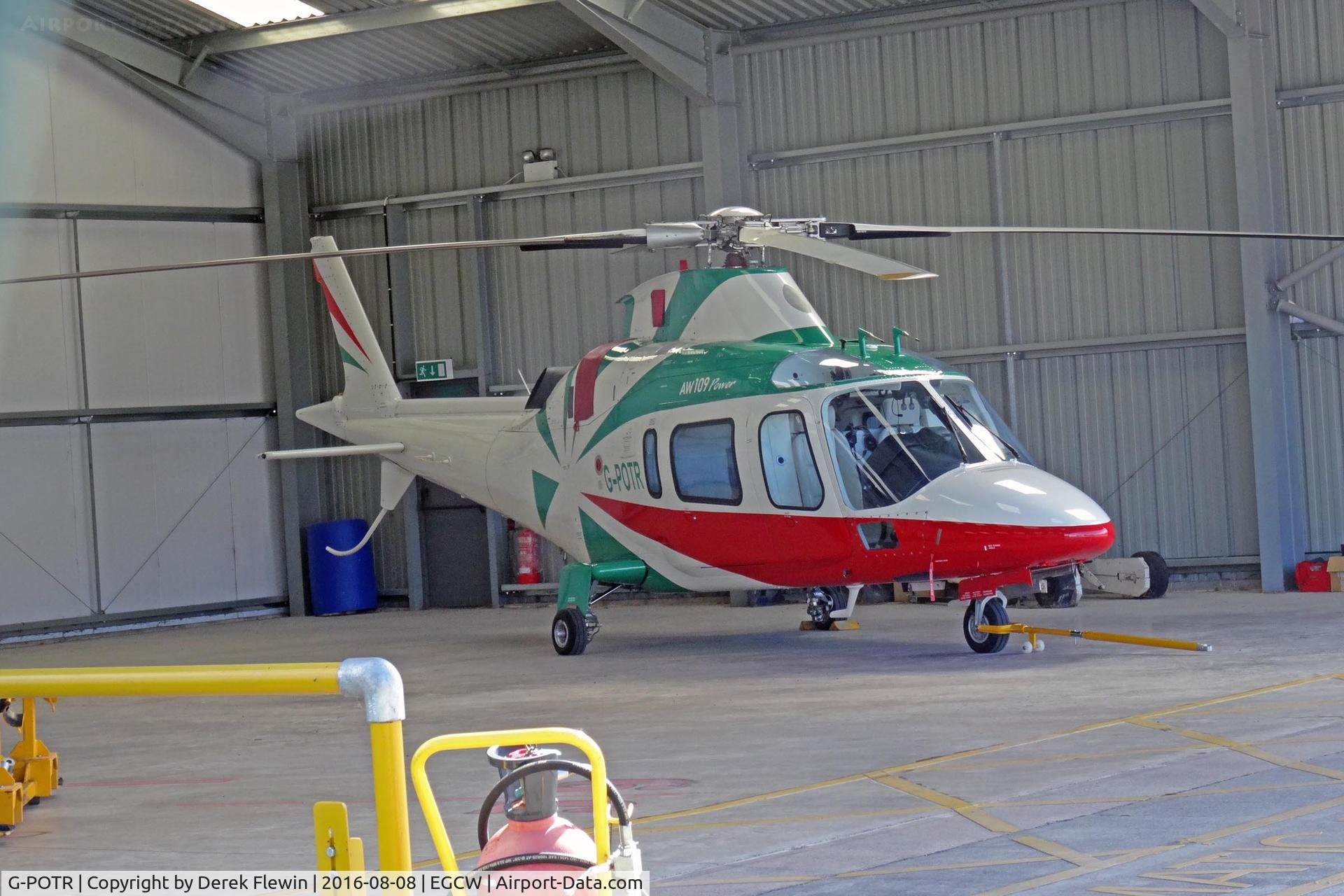 G-POTR, 1999 Agusta A-109E Power C/N 11043, A-109E Power, Sundorne Products Ltd Welshpool based, previously N109GR, N195NJ, G-OFTC, seen hangared.