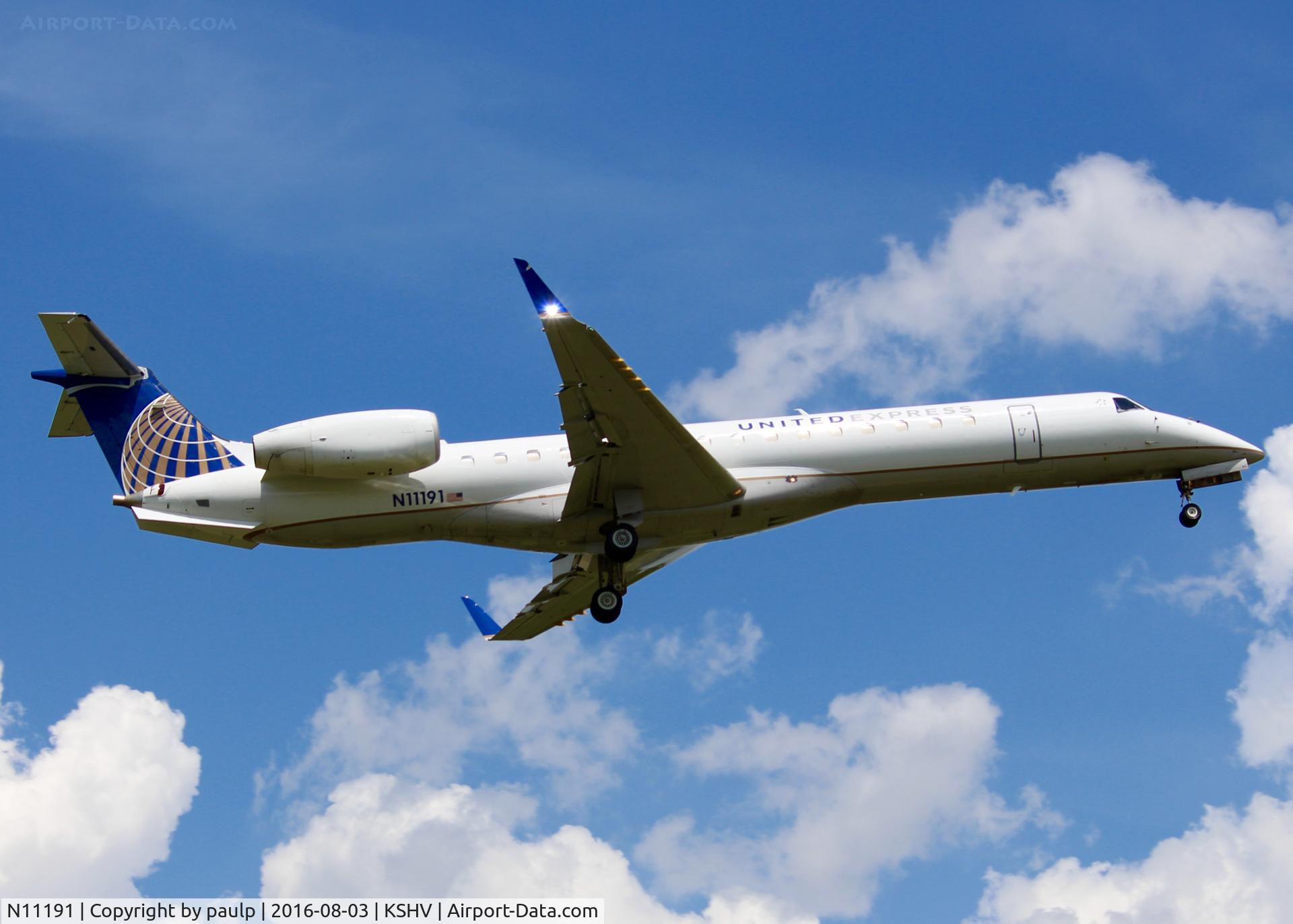 N11191, 2005 Embraer ERJ-145XR (EMB-145XR) C/N 14500935, At Shreveport Regional. Maintenance flight.